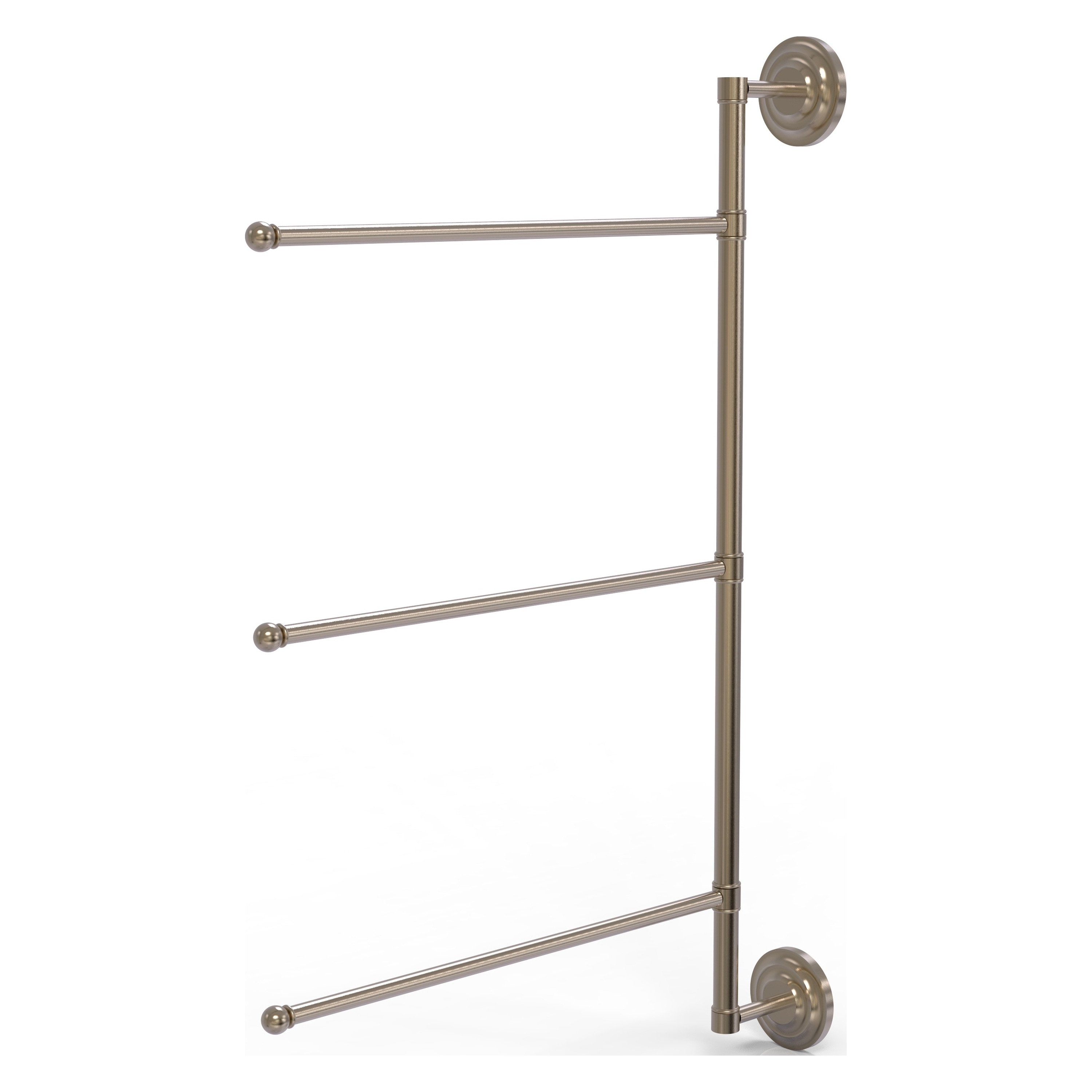 Allied Brass PQN-27/3/16/28-PEW Prestige Que New 28-in Antique Pewter Wall mount Single Towel Bar