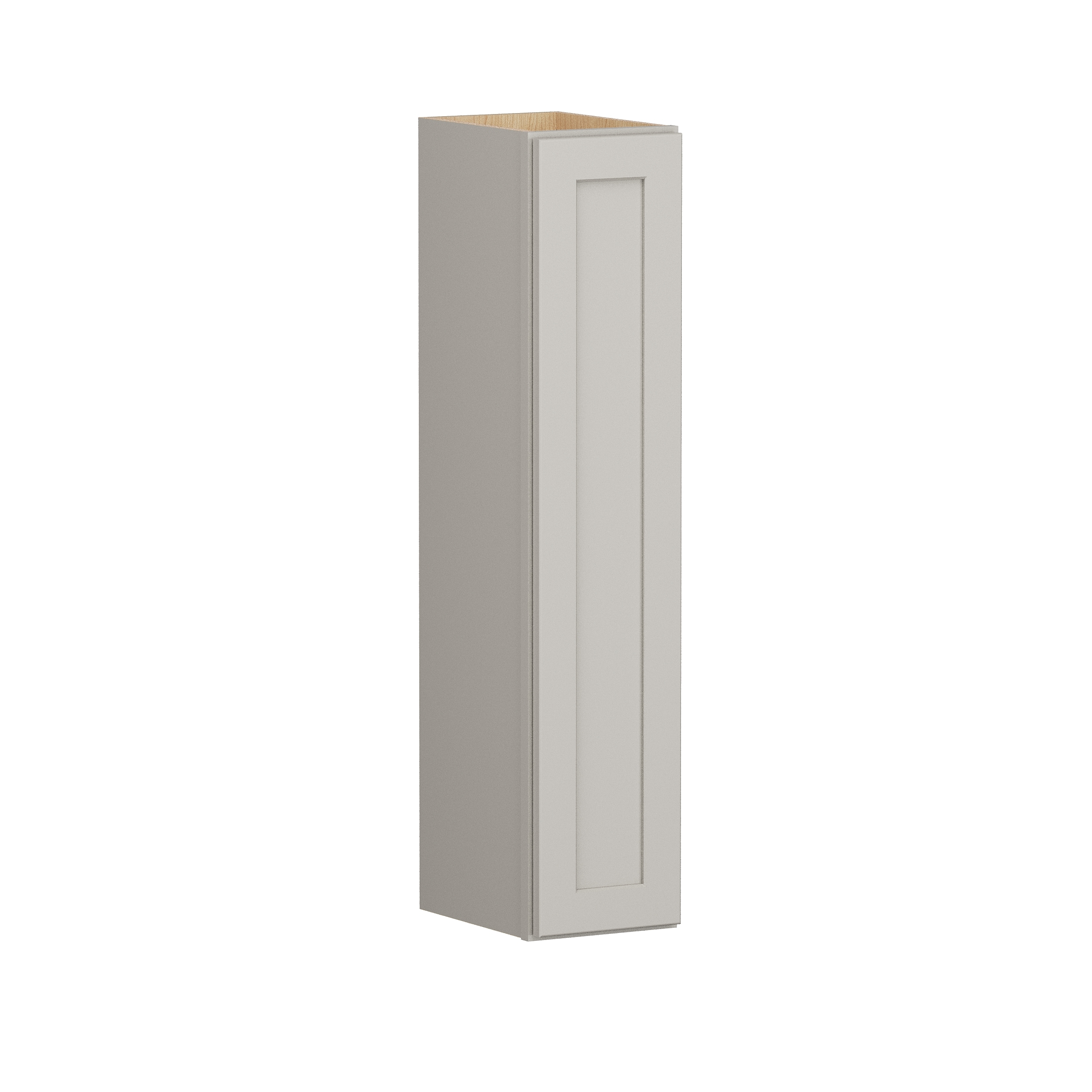Shenandoah PRO Express Breckenridge 9-in W x 42.125-in H x 12-in D Linen Partial Overlay Wall Fully Assembled Plywood Cabinet (Recessed Panel Shaker Door Style)