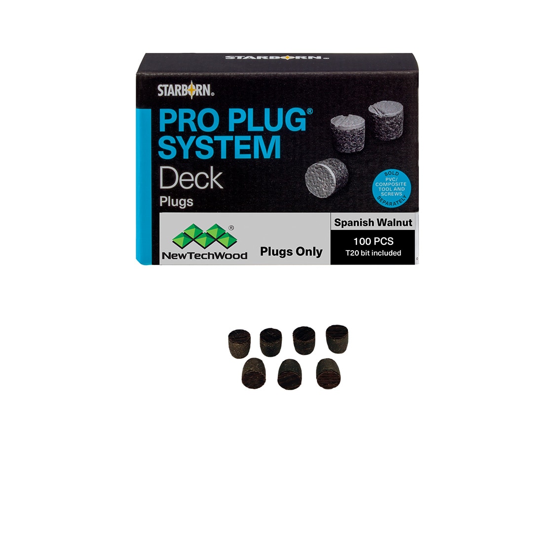NewTechWood WN-100-PLUG Spanish Walnut 100 Plug Pack