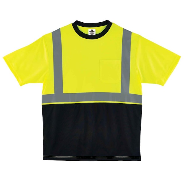 GloWear Men's Large Polyester Short sleeve Two-tone T-shirt Work Shirt ...