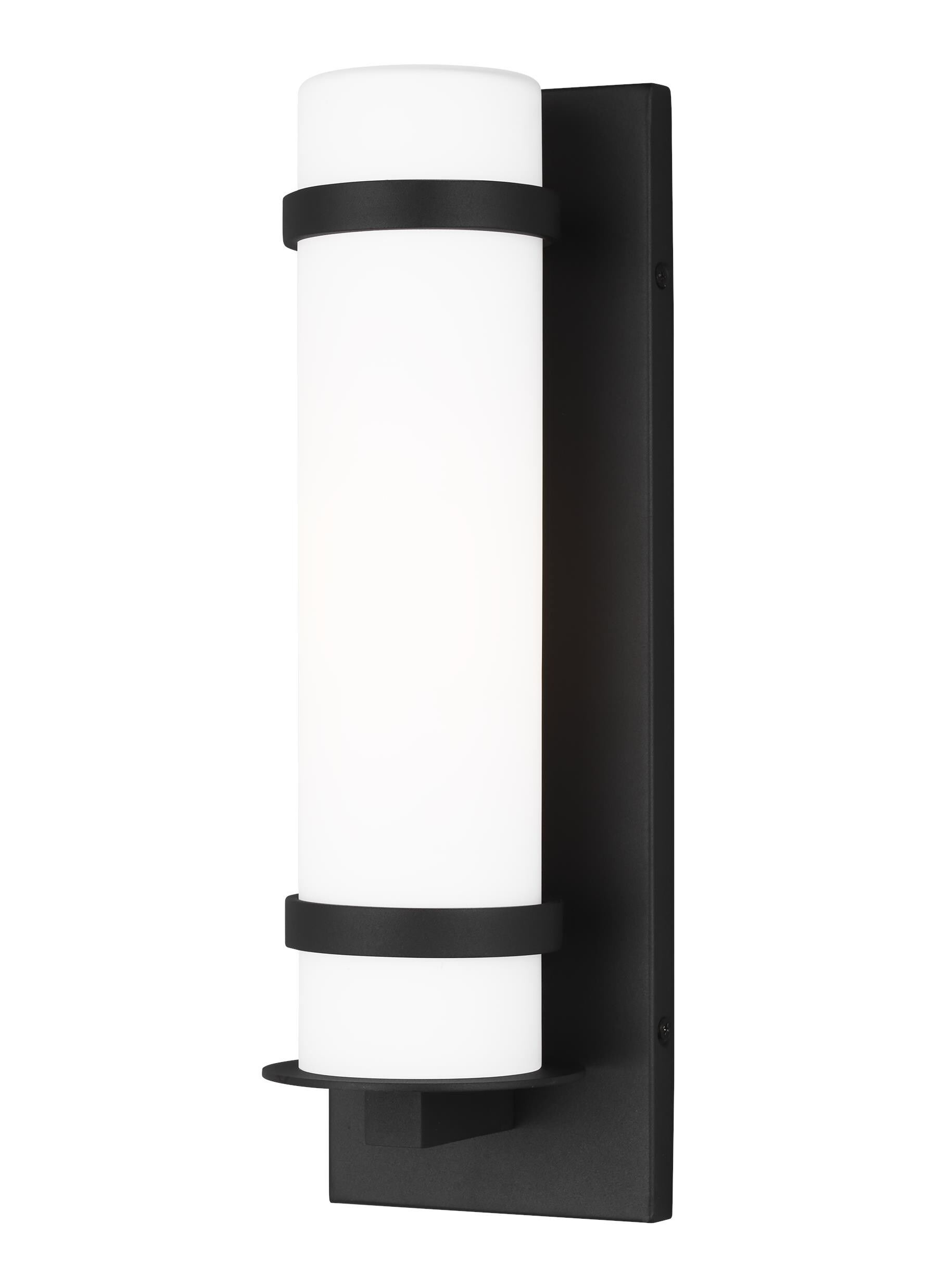 Generation Lighting 8518301EN3-12 Alban 1 -Light 14-in H Black Hardwired Outdoor Wall Light