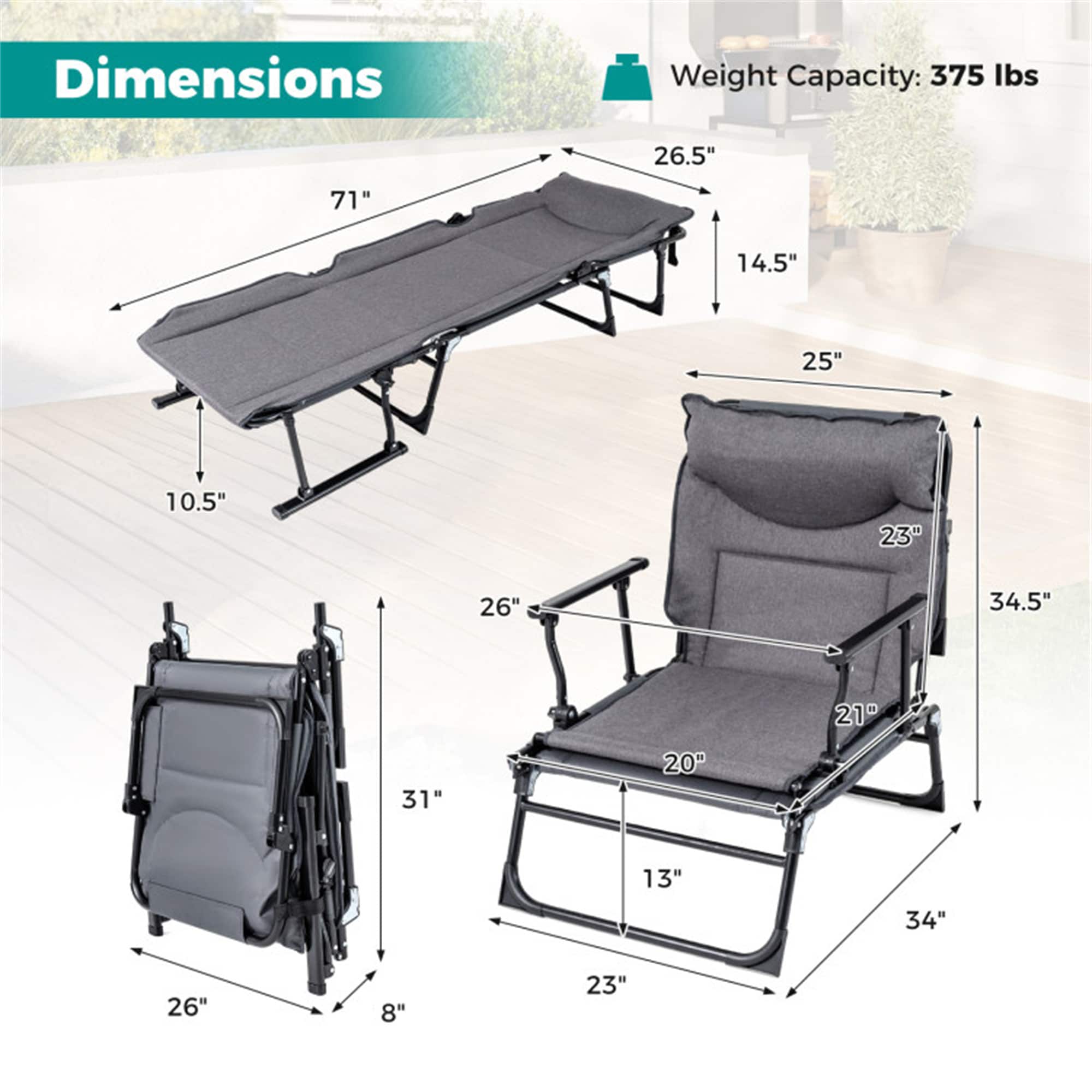 BABOOM BOM-11135-2-CO Beach-Camping-Chairs - View #5