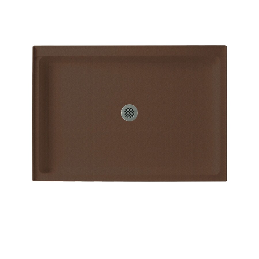 Swanstone SF03448MD.123 34-in W x 48-in L x 5.5-in H Acorn Neo-angle Shower Pan Base (Center Drain)