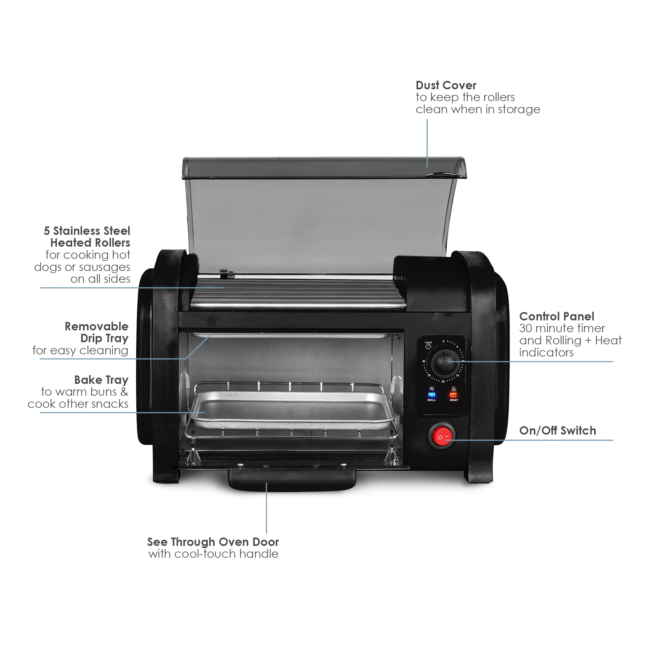Elite EHD-051B Hot-Dog-Cookers - View #5