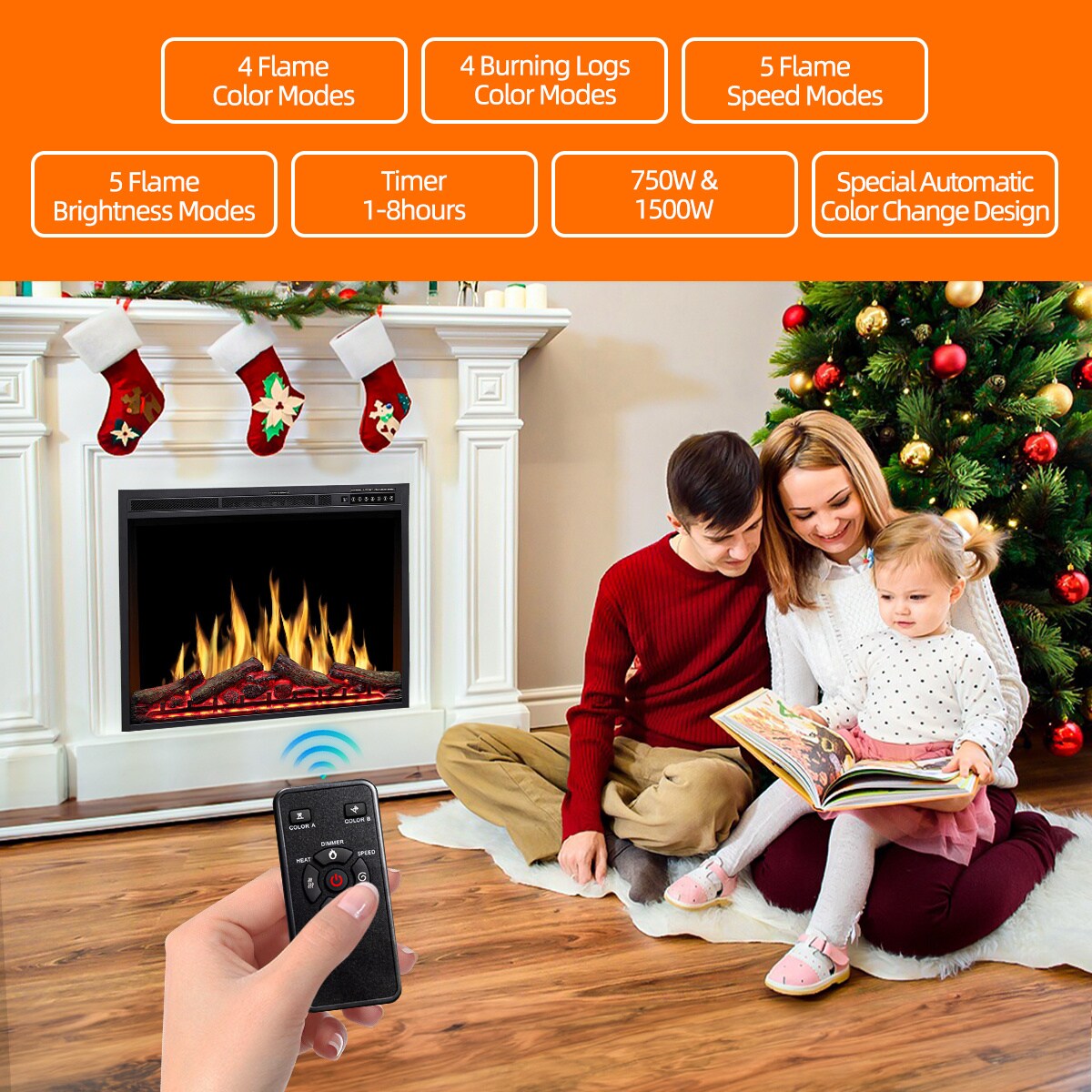 EdenDirect LW-936BXB Electric-Fireplace-Fireboxes - View #3