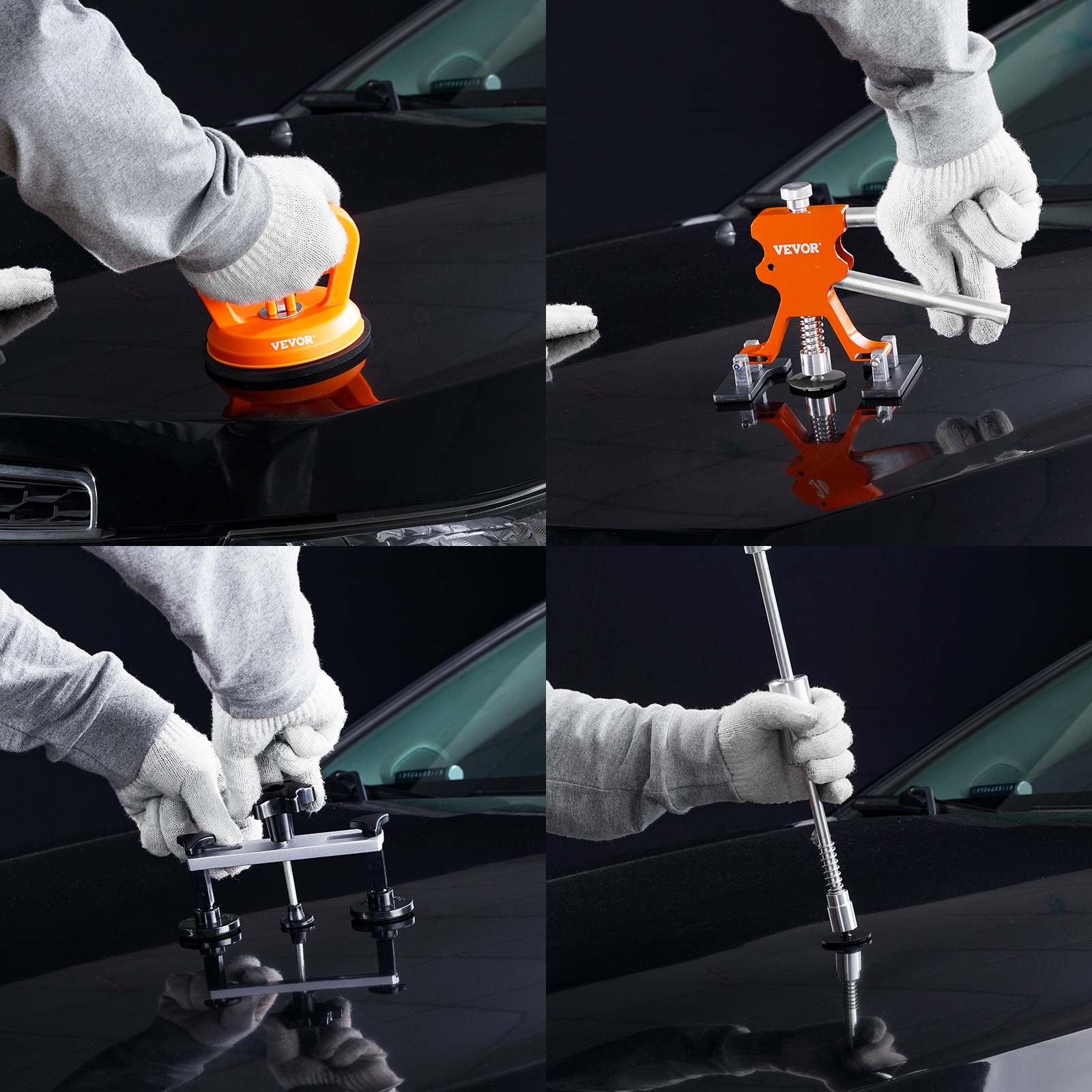 Car Tools Kit Dent Ding Hammer Tap Down Knock Down Paintless Hail Removal