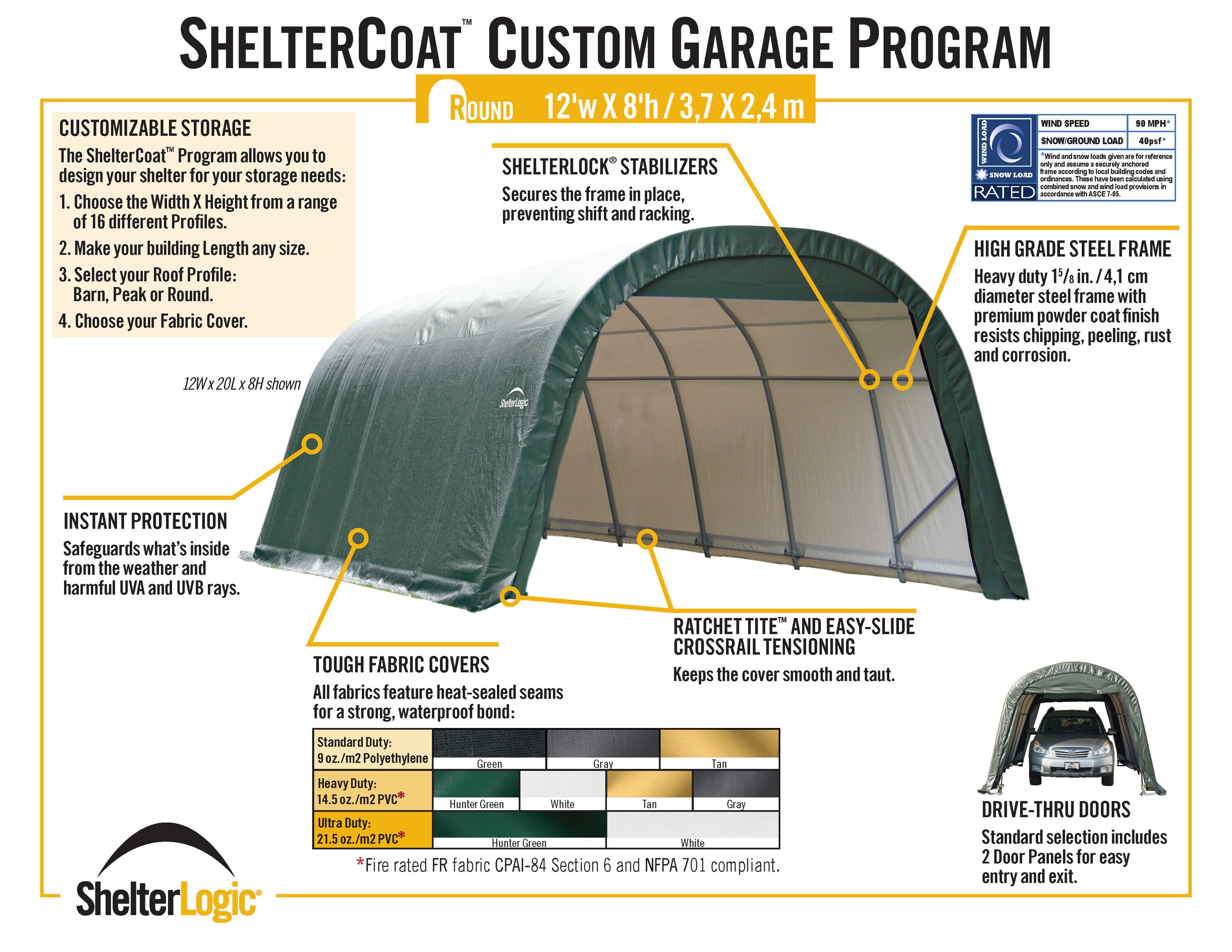ShelterLogic Barn Shelter, Gray