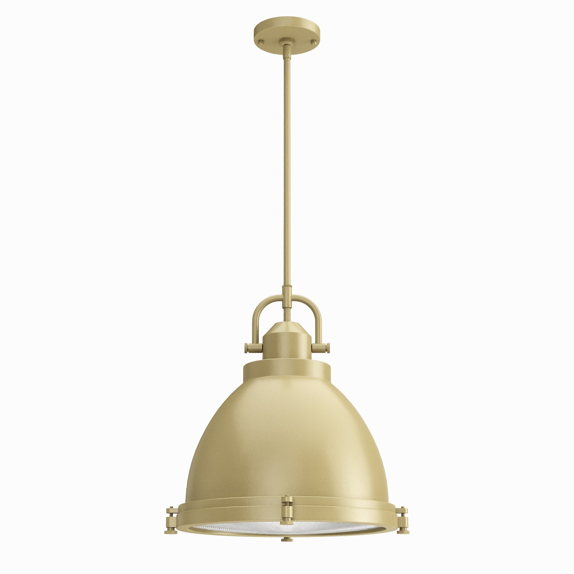 14 Inch Diameter Polished Brass Ridged Hanging Bell – BrassBell