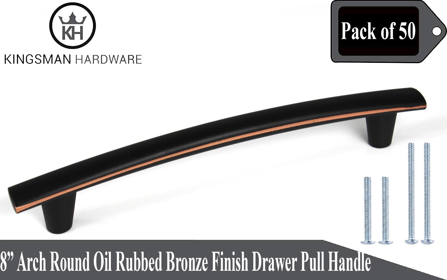 Kingsman Hardware 8163-8-50ORB Cabinet-Pulls - View #2
