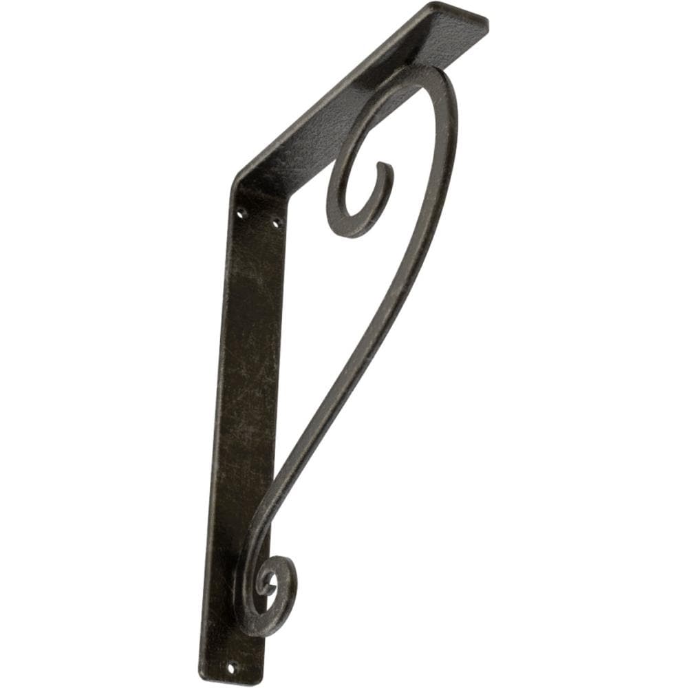 Ekena Millwork BKTM01X07X10SEDAWS Edwards 7.5-in x 1.5-in x 10-in Gray Wrought iron Mounting bracket