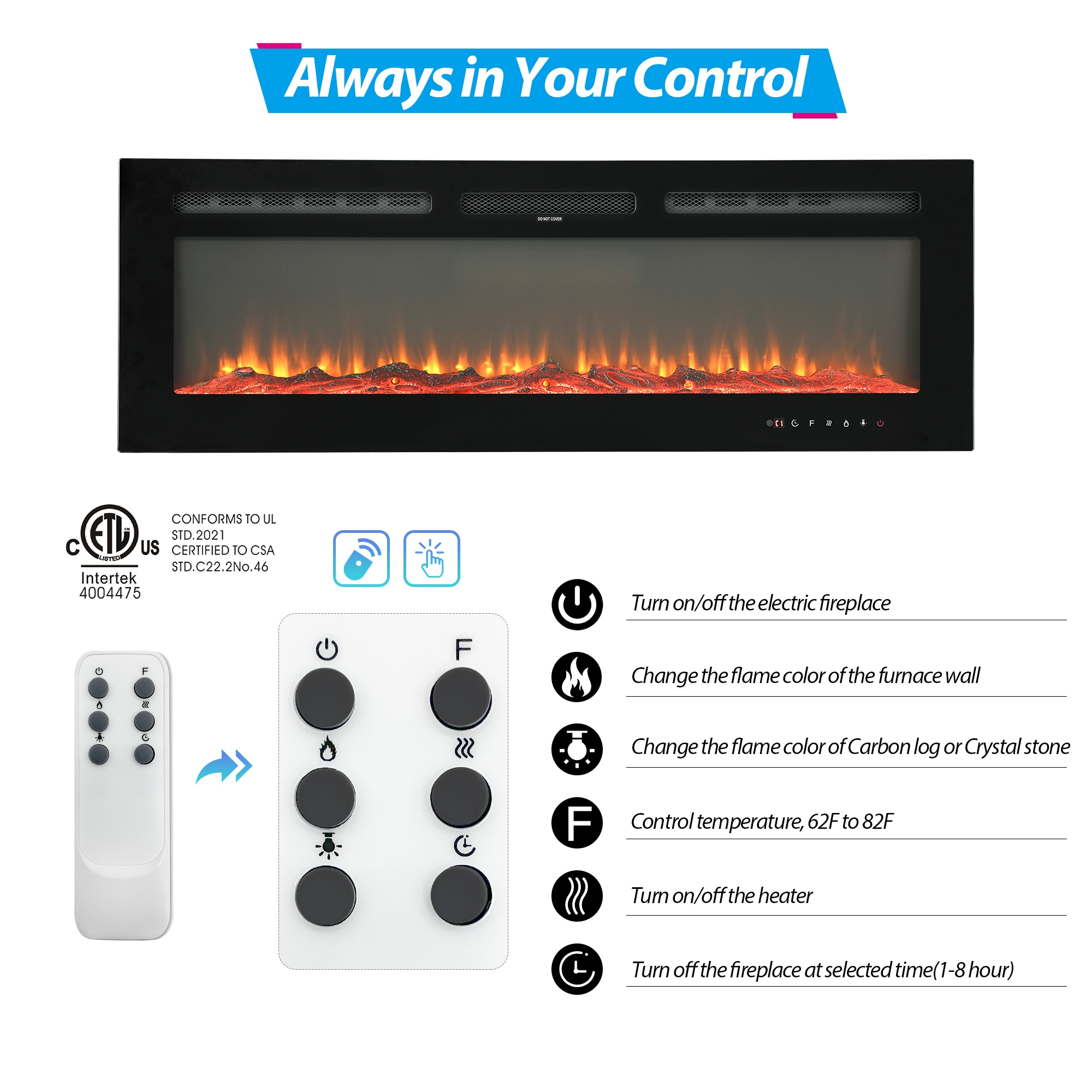  LS-DZBL-50 Electric-Fireplaces - View #3