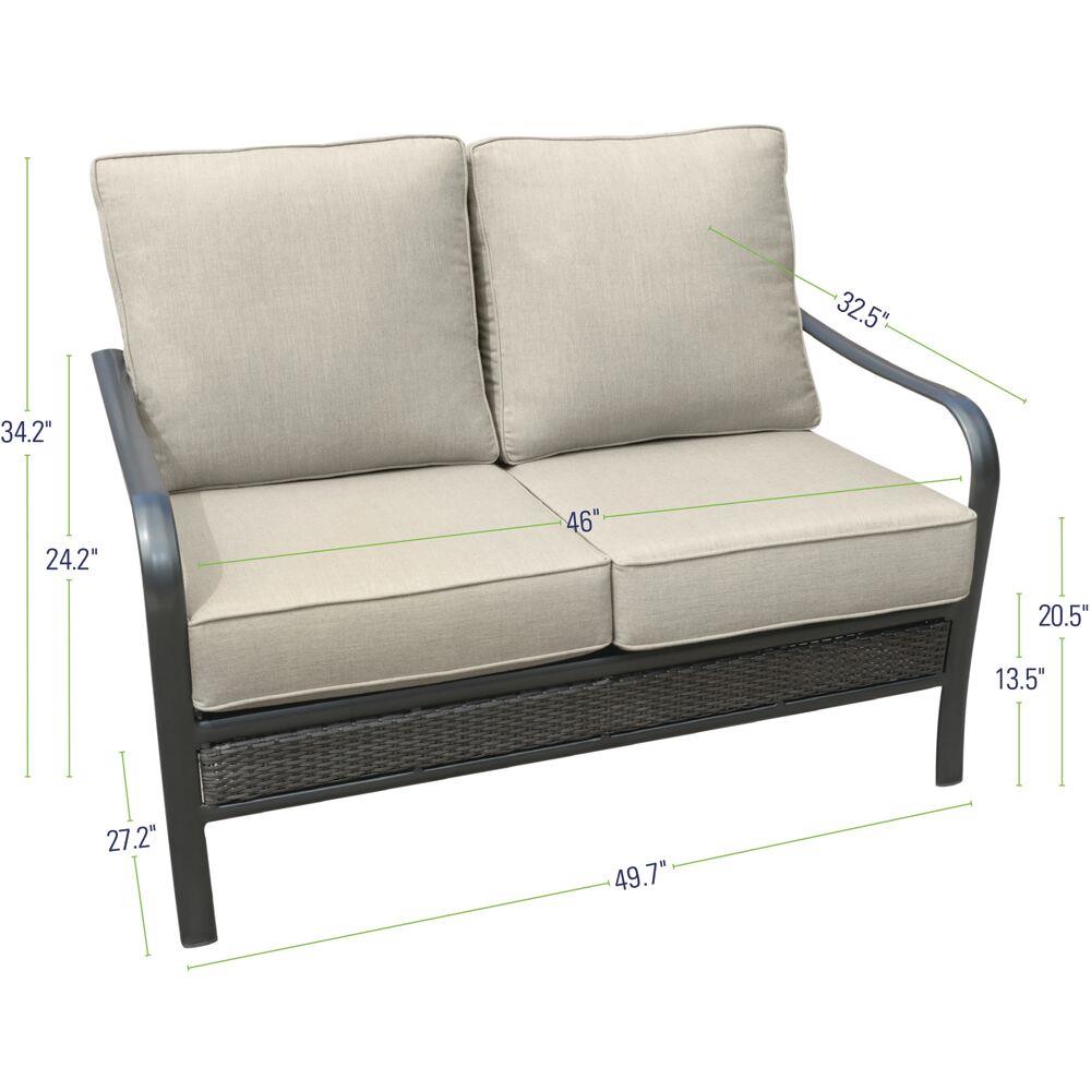 Hanover OAKMONT5PCL-ASH Patio-Conversation-Sets - View #13