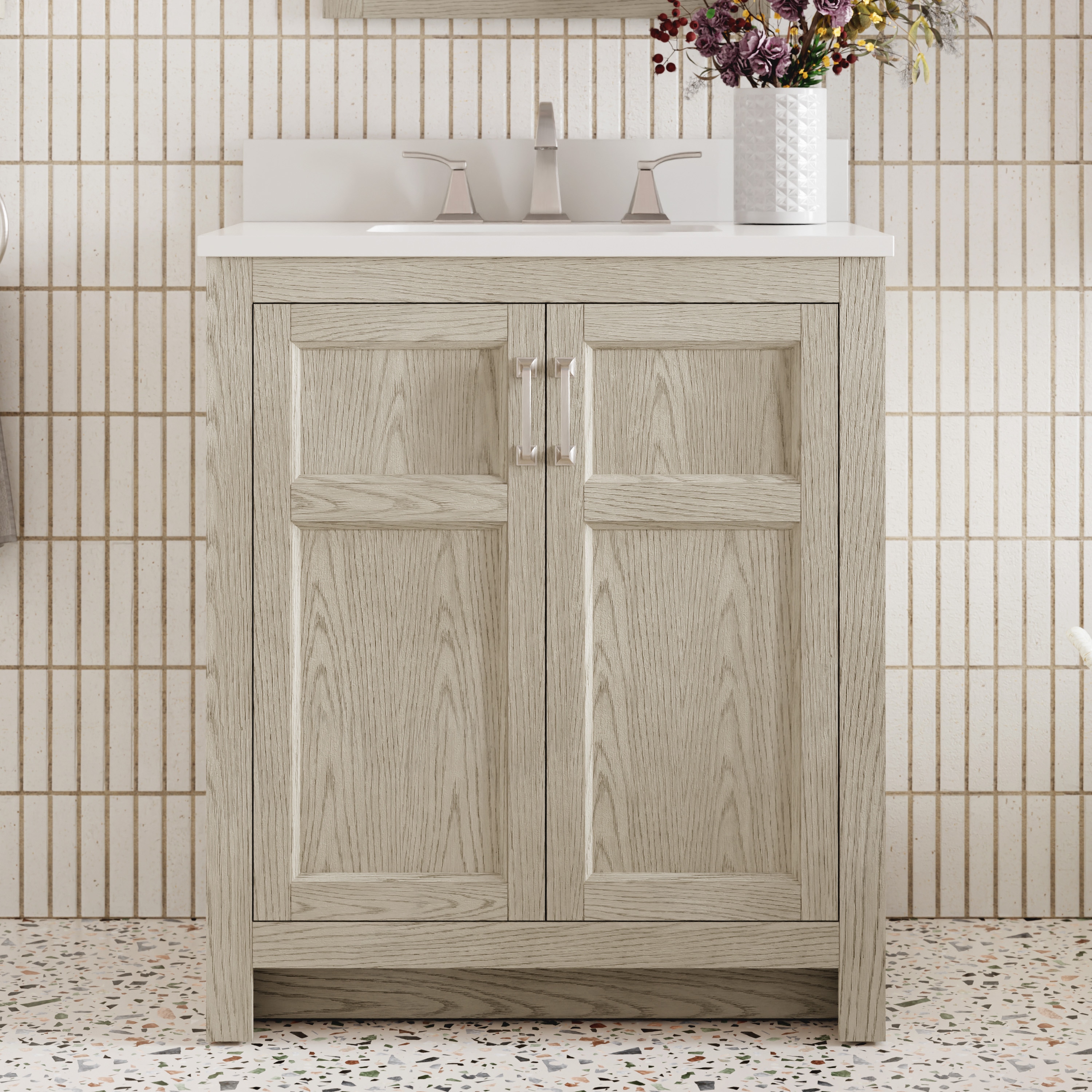 White Oak Bathroom Cabinets Rispa