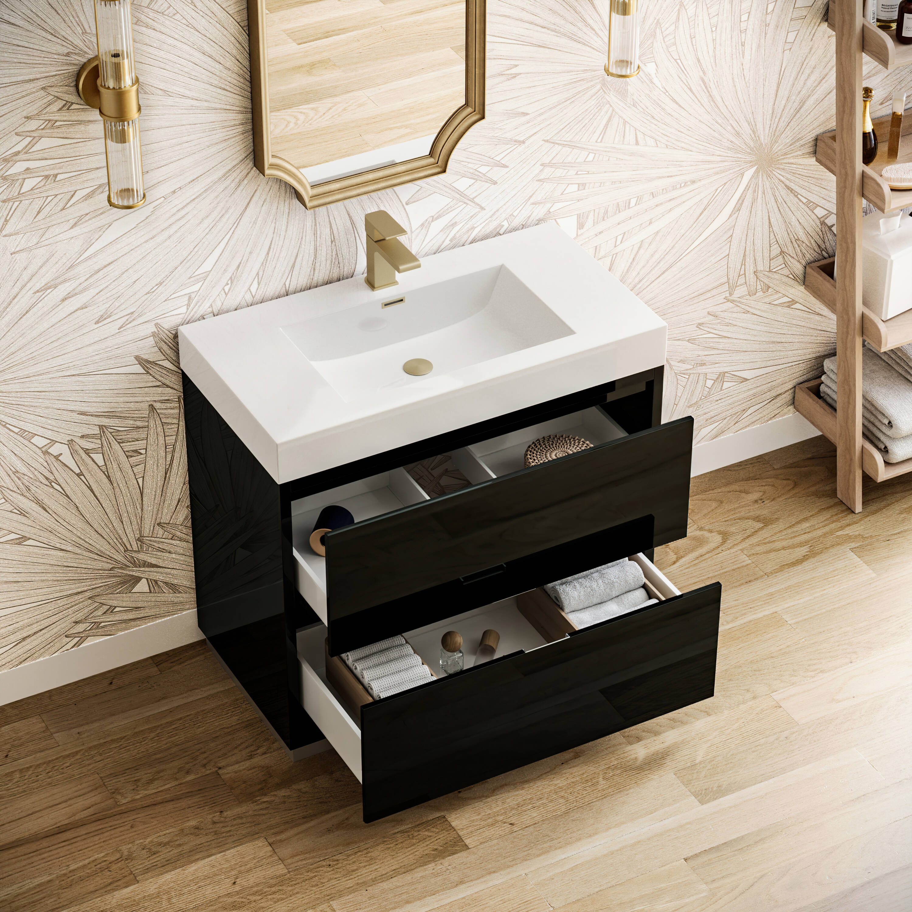 Fresca FCB8436GG-I Bath-Vanity-Combo - View #3