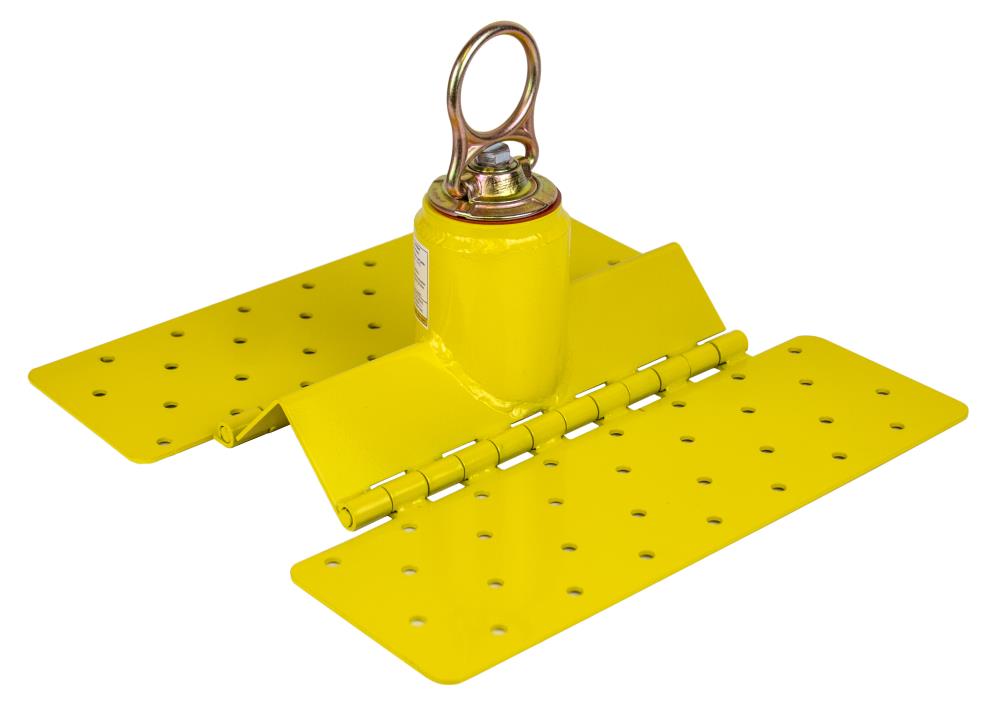 Guardian Fall Protection 00342 Metal Roof Anchor with Swivel Top, Powder-coated Yellow, Easy Installation, X-Large