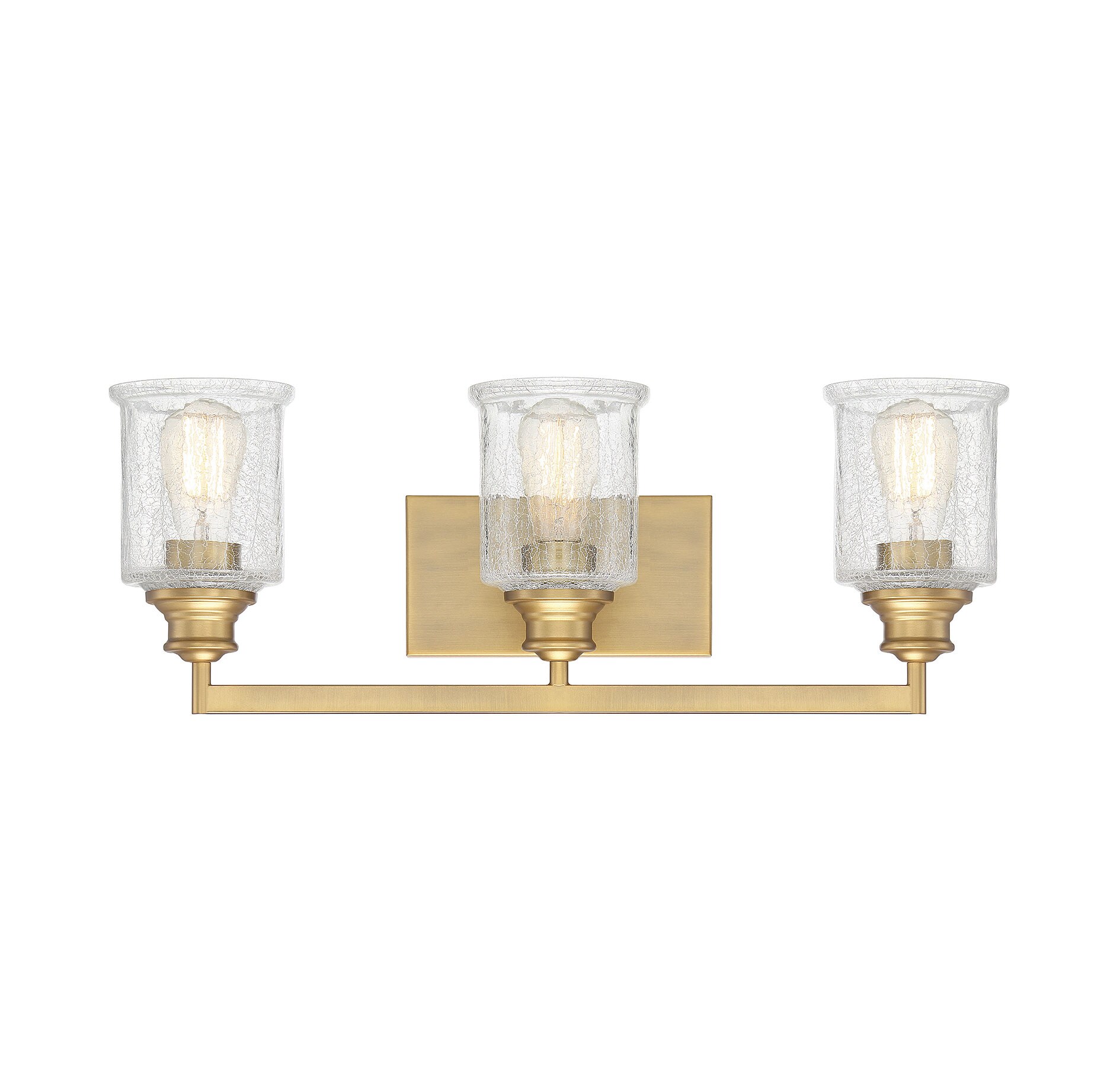  LW-SH637553 24-in 3-Light Warm Brass Transitional Vanity Light Bar