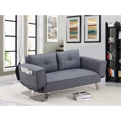 Serta Michigan Charcoal Polyester Sofa, Michigan 2 Pc Sectional Sleeper Sofa With Storage