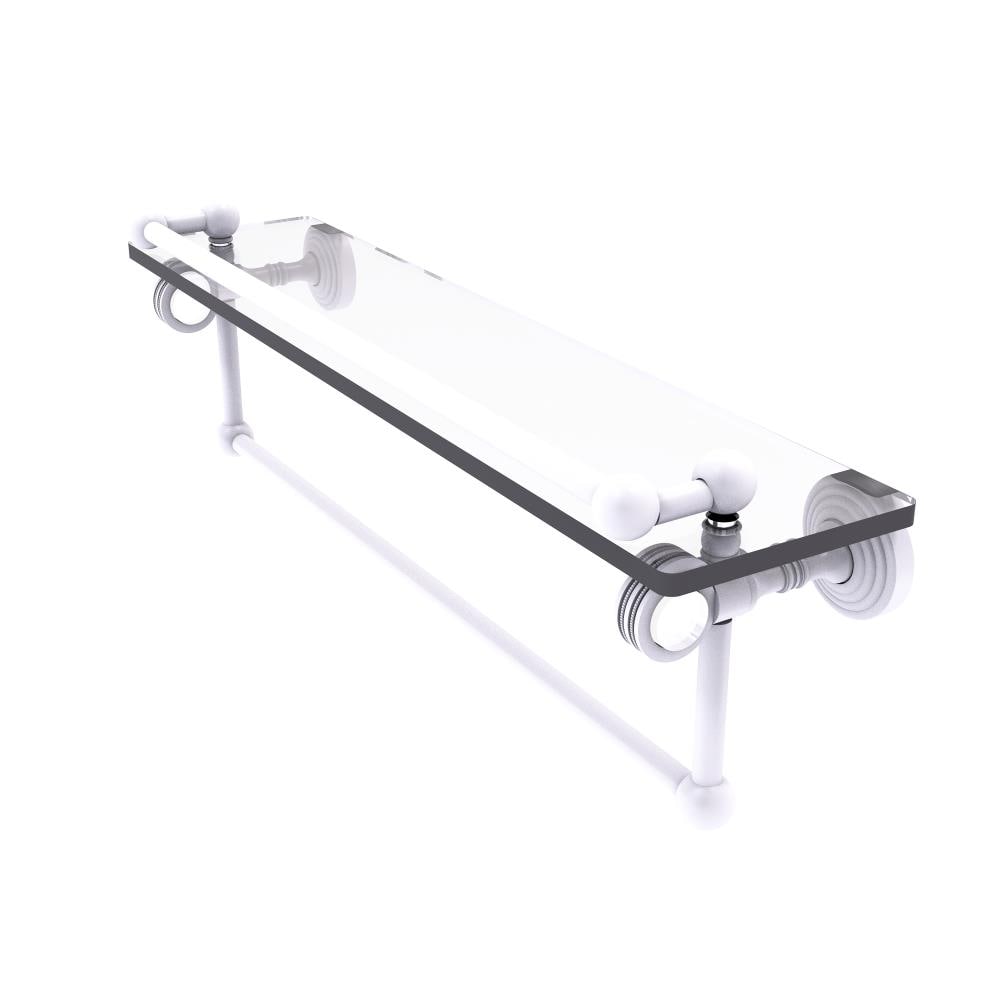 Allied Brass PG-1TBD-22-GAL-WHM Pacific Grove Matte White Wall mount Bathroom Shelf ( 22-in x 6.8-in x 5-in )