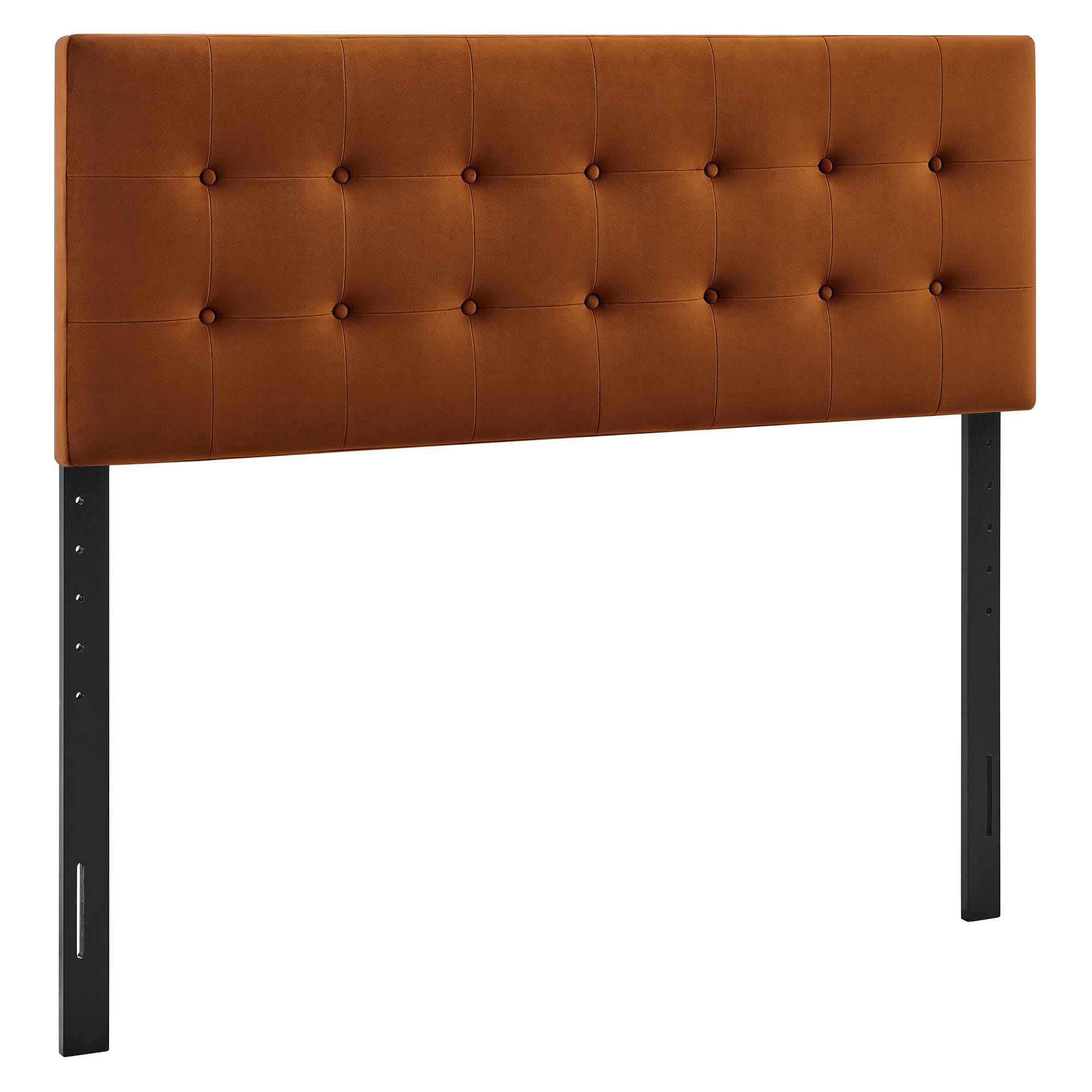  Emily Stain-Resistant Performance Velvet Full Size Headboard in Rust