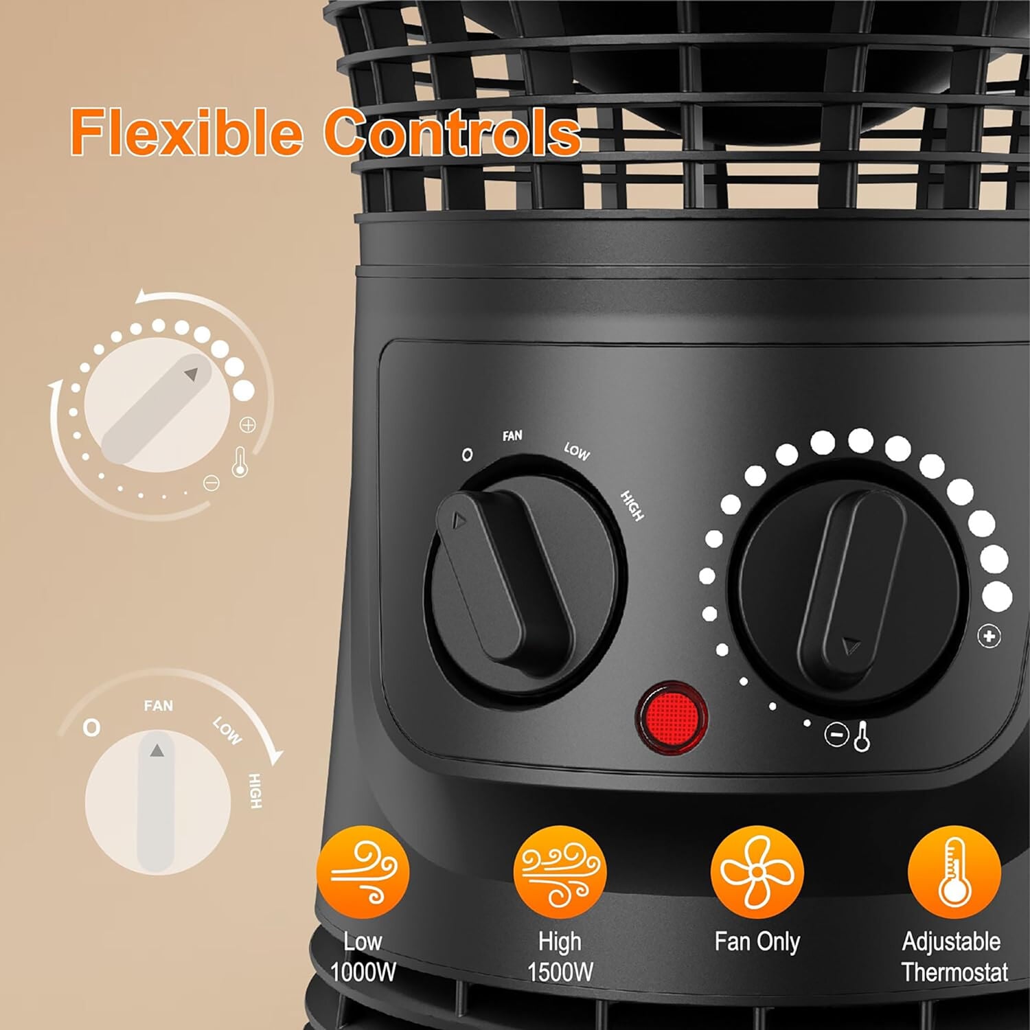 Lifesmart HT1366 Portable-Electric-Heat - View #2