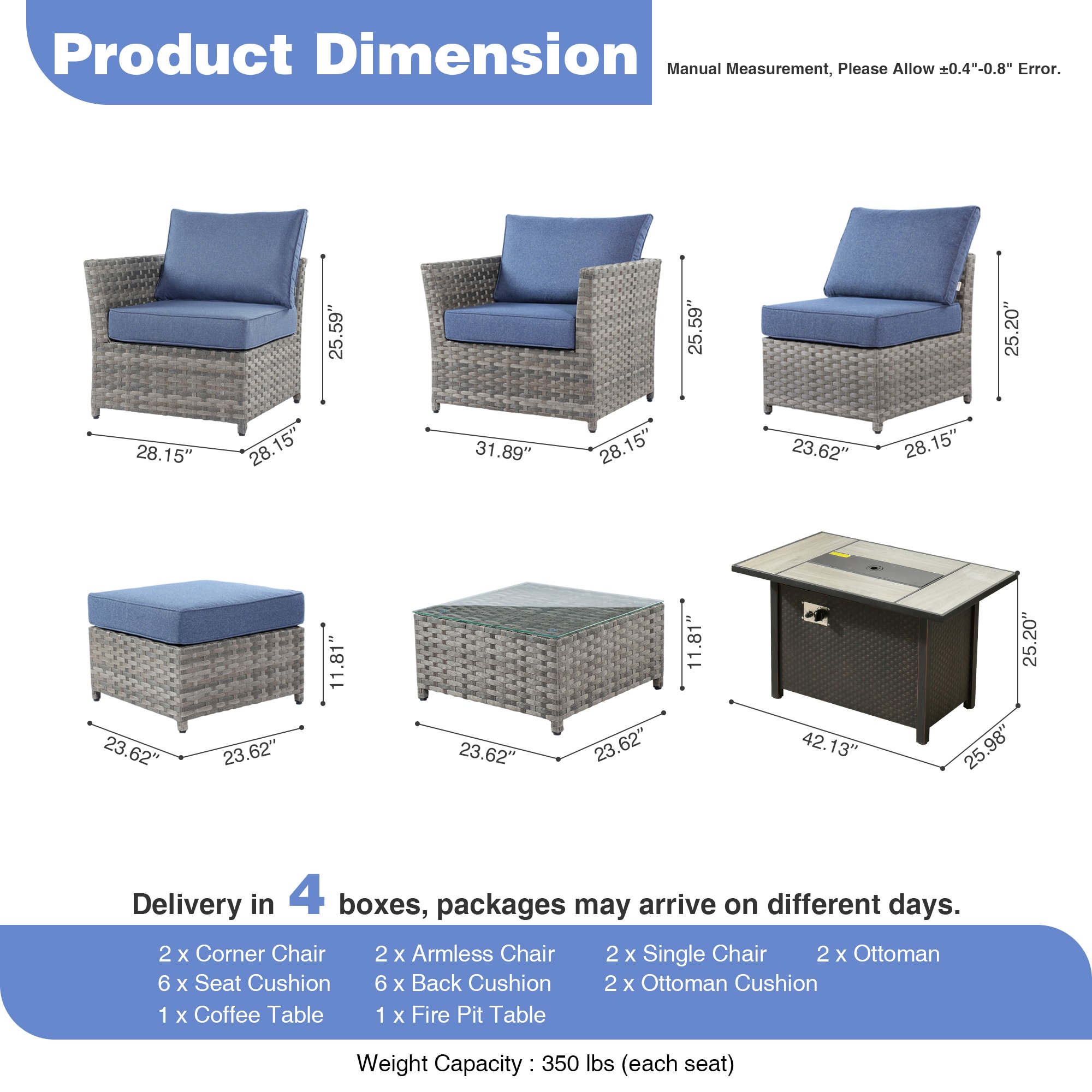 Pouuin SRFPRSA508 Patio-Sofas-Daybeds - View #2