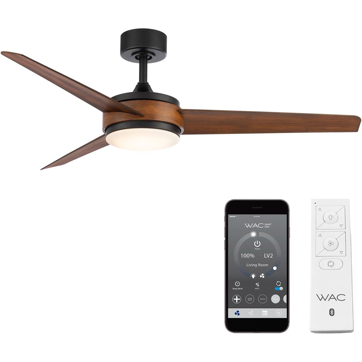  F-054L-MB/DK Mod Indoor Ceiling Fan Matte Black Distressed Koa