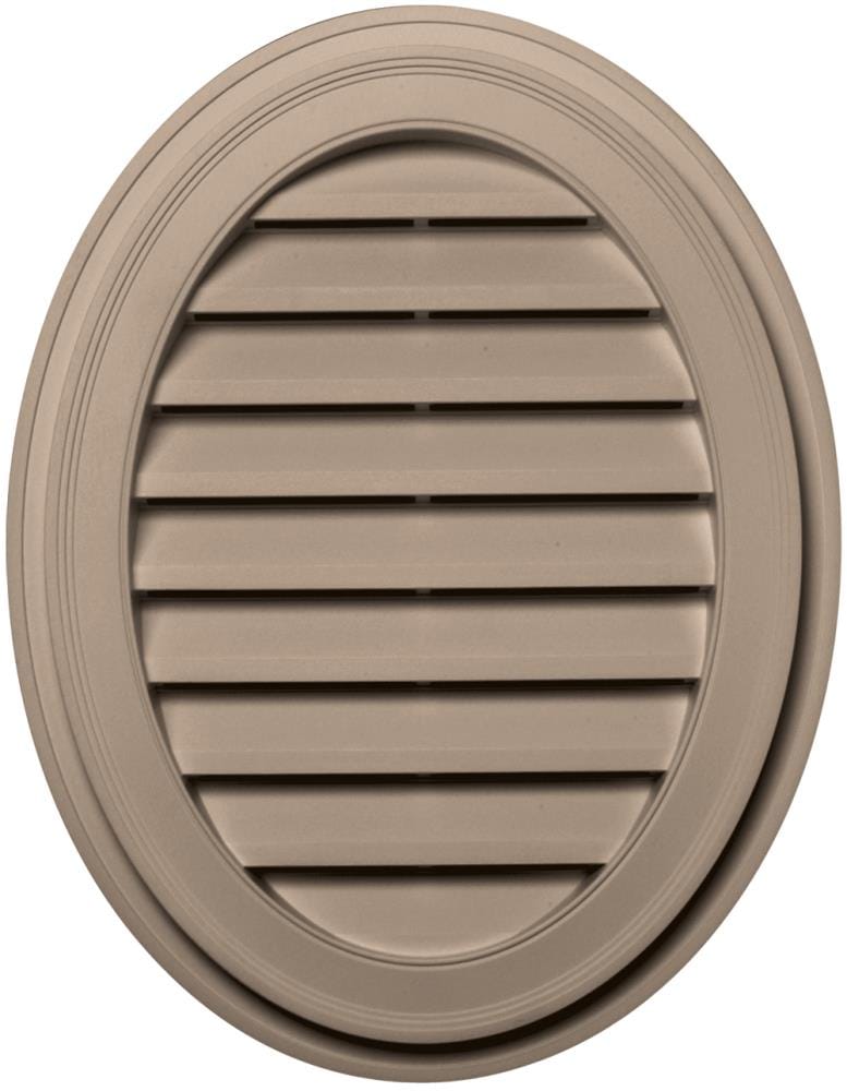 Builders Edge 120042127023 21-in x 27-in Wicker Oval Vinyl Gable Louver Vent