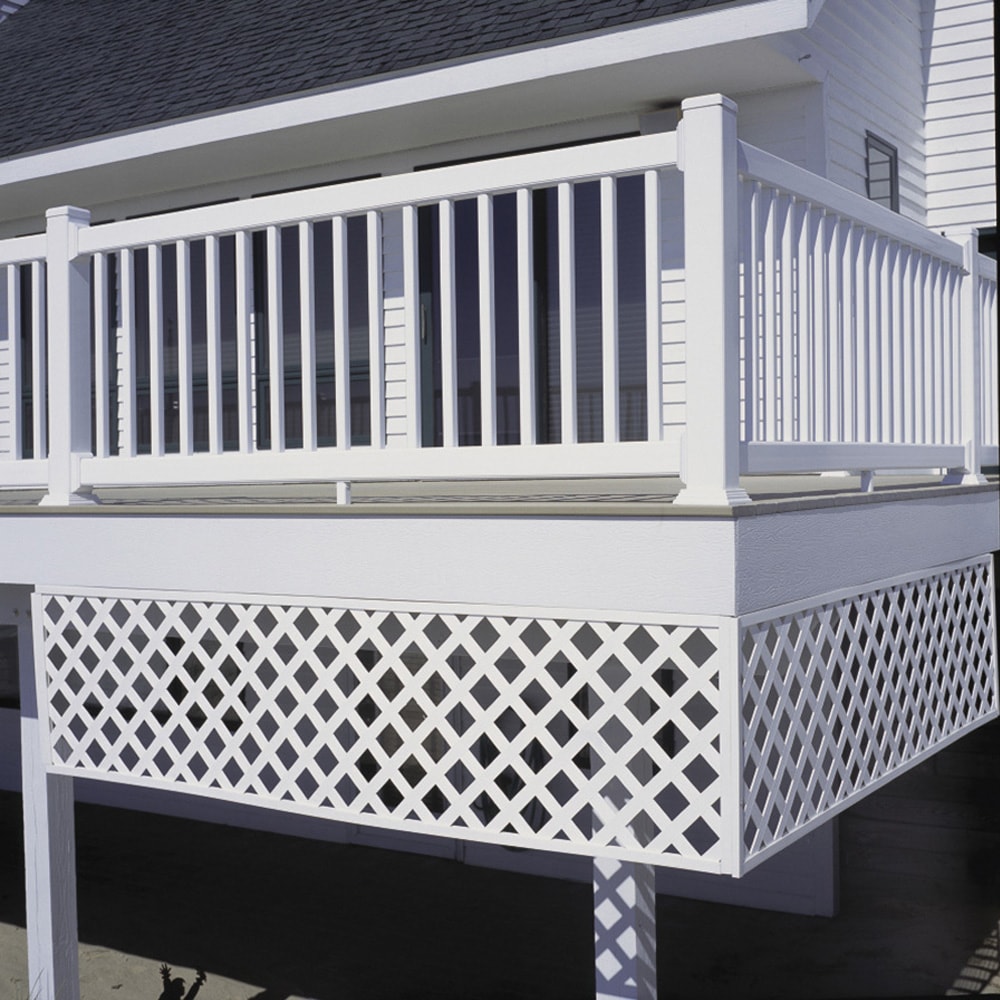 Deckorators 1 8 In X 24 In 24 In X 8 Ft White Plastic Traditional   10746217 