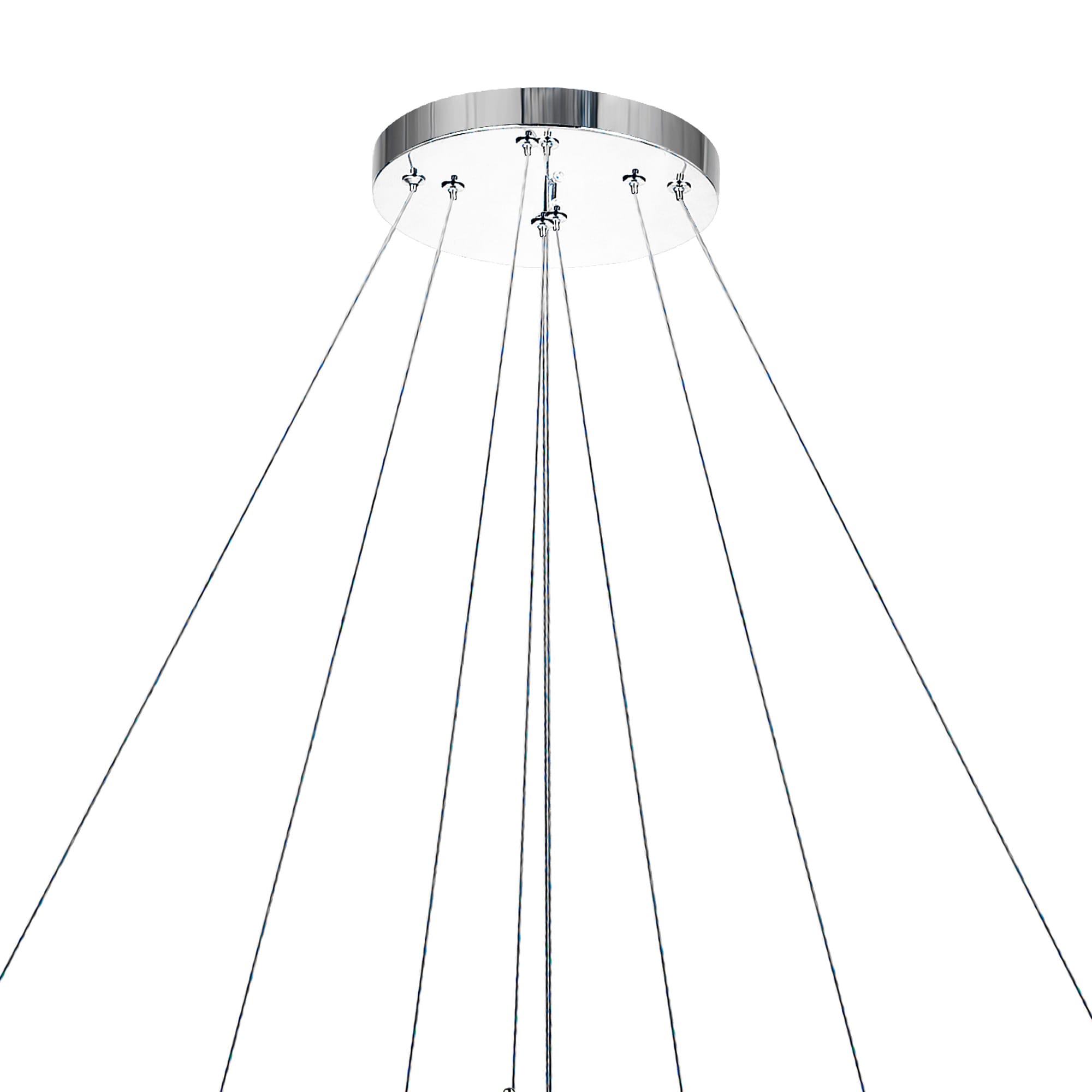 Madeline 3-Ring Chrome Crystal LED Chandelier 32"