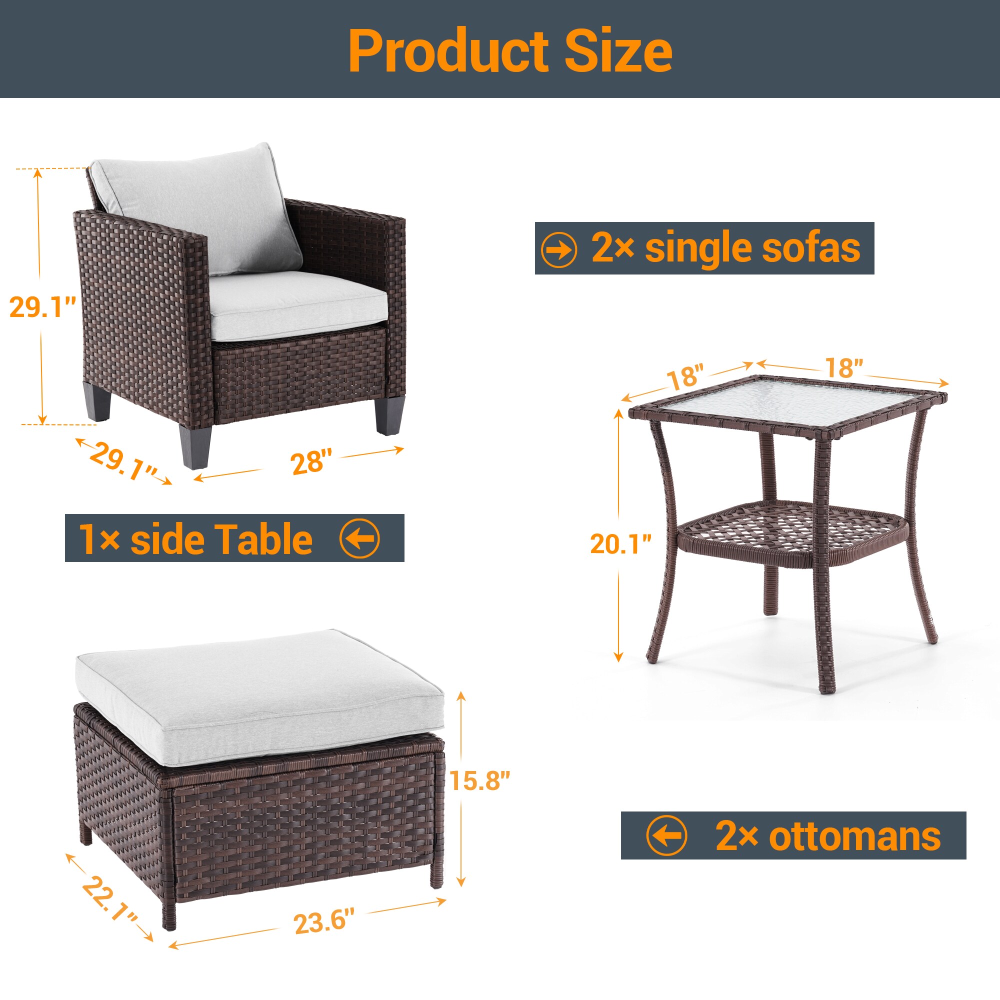 ACEGOSES LW-146-LY Patio-Conversation-Sets - View #7