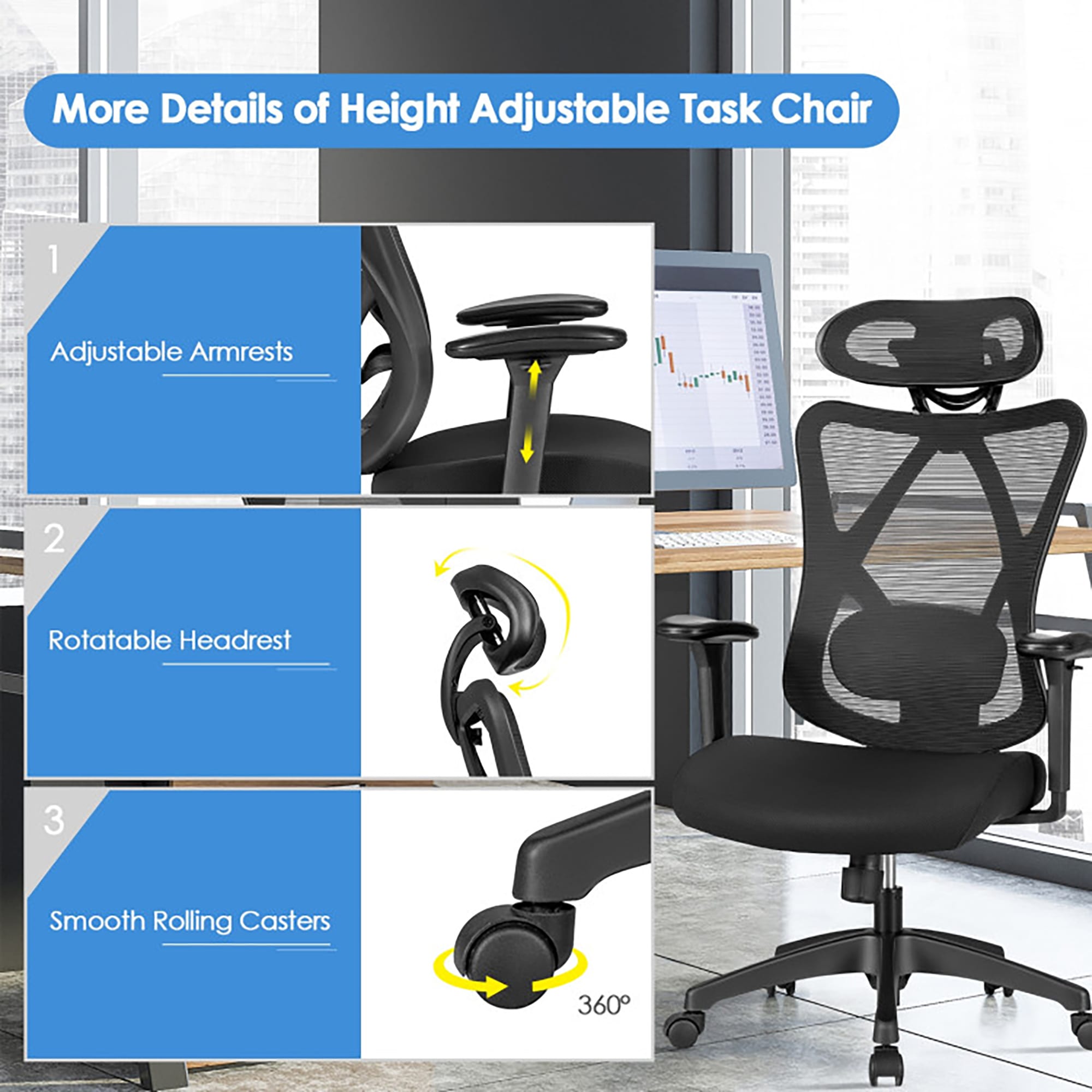 Sumyeg WF-HW66185WH-LA Office-Chairs - View #8
