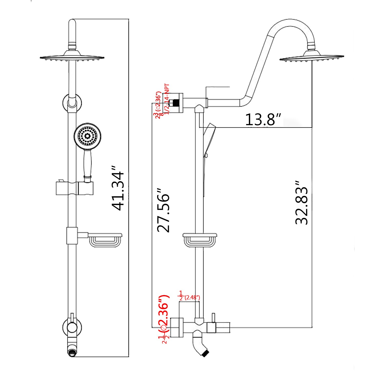 LUCKY ONE LO-KE1058883P Fixed-Showerhead - View #5