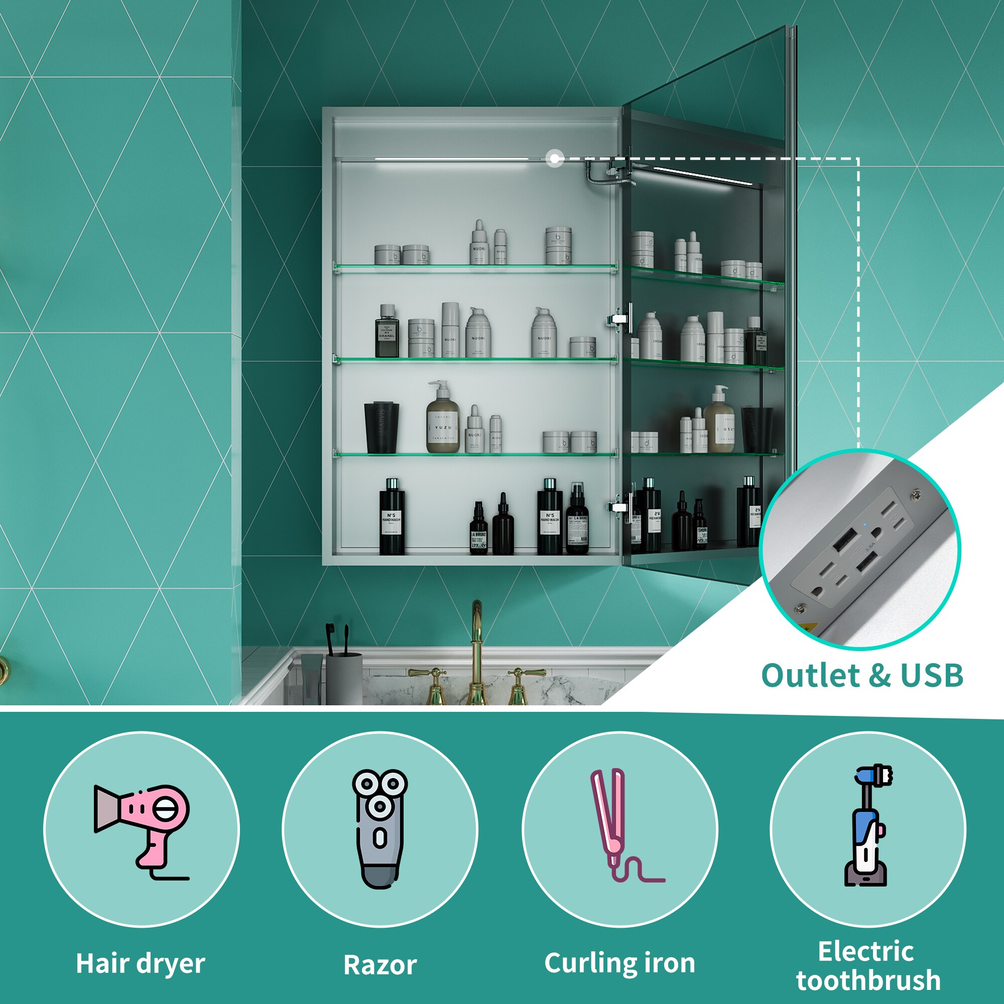 ExBrite EBMC2436V4RX Bathroom-Medicine-Cabinets - View #9