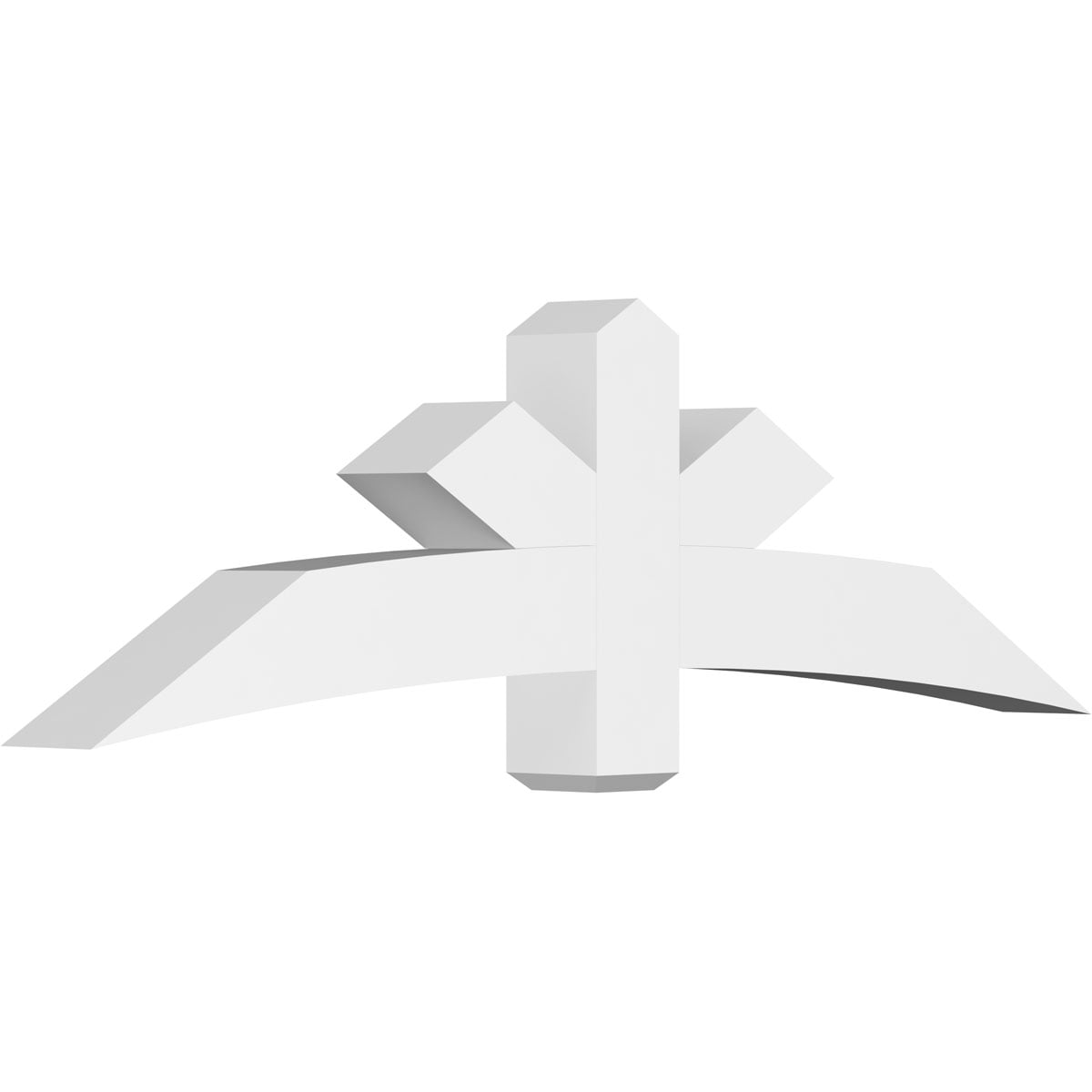 Ekena Millwork GBP072X21X0606ALB00 Alberta White PVC Gable bracket