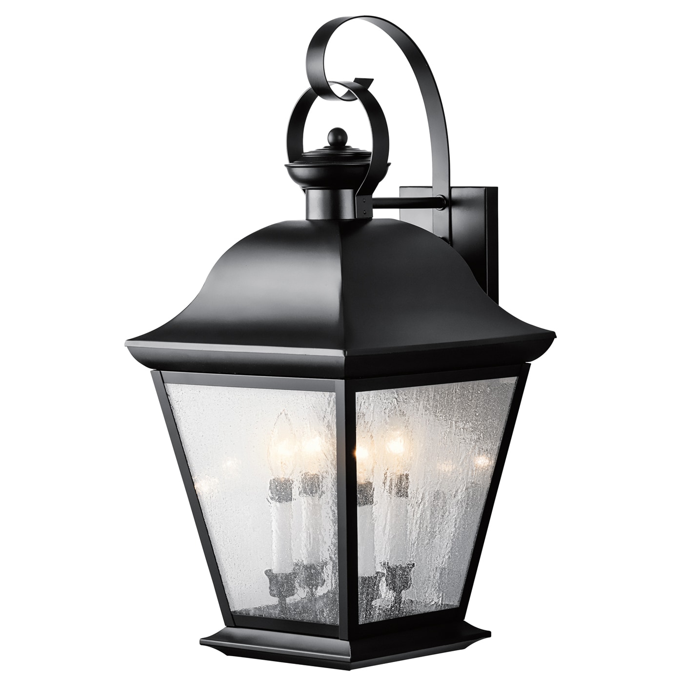 Mount Vernon 4-Light 27.75-in H Black Outdoor Wall Light | - Kichler 9704BK