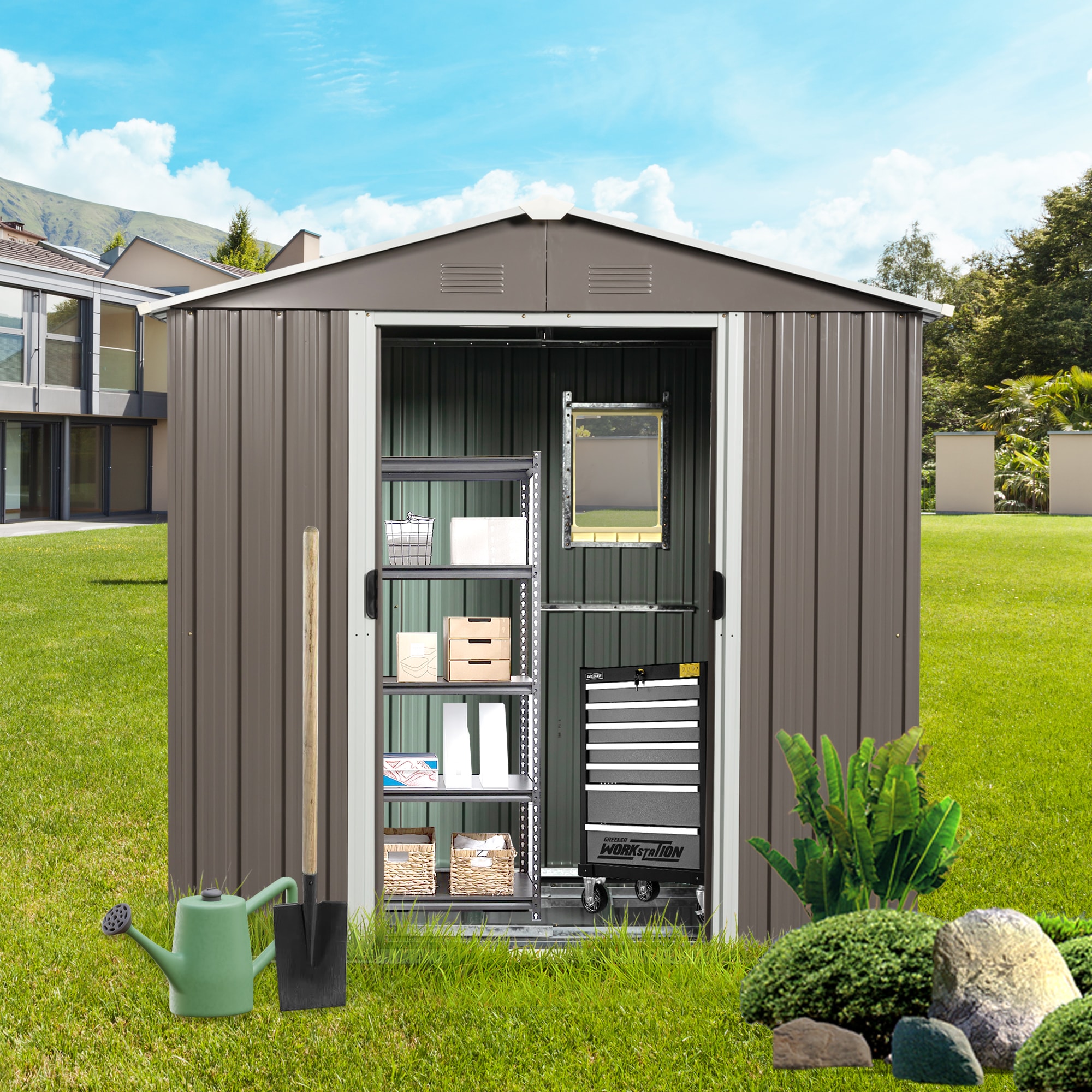 Kahomvis WWC-QP211-37 Metal-Storage-Buildings-Sheds - View #8