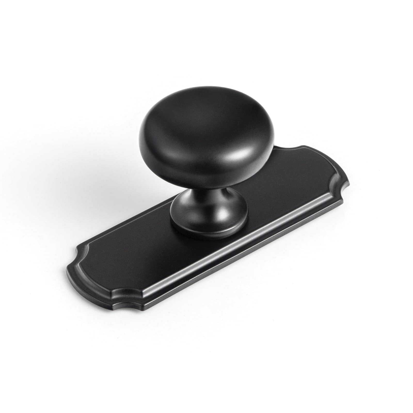 Miaokesen 6180B-23293-DK 1-3/16-in Matte Black Mushroom Modern Cabinet Knob 6 -Pack