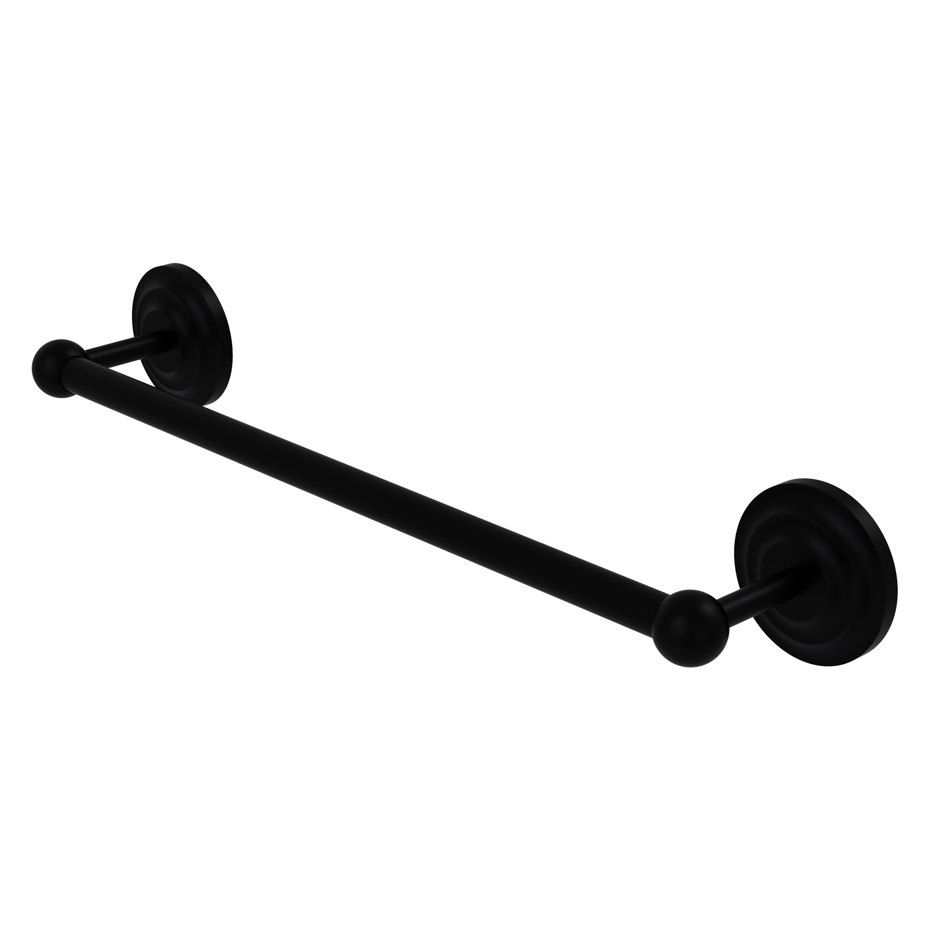 Allied Brass PQN-41/36-BKM Prestige Que New 36-in Matte Black Wall mount Single Towel Bar
