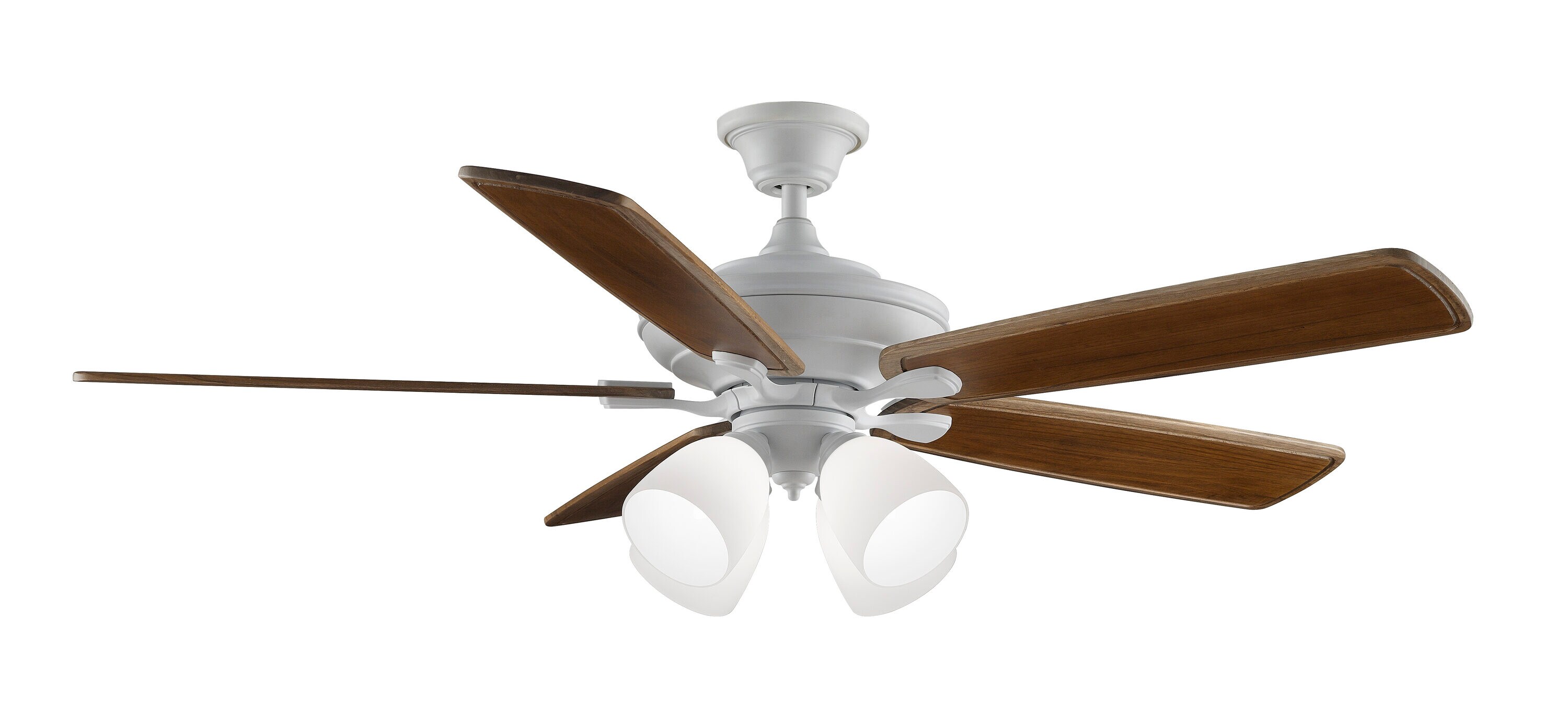 Fanimation myFanimation 60-in Matte White Indoor/Outdoor Ceiling Fan with Remote (5-Blade)