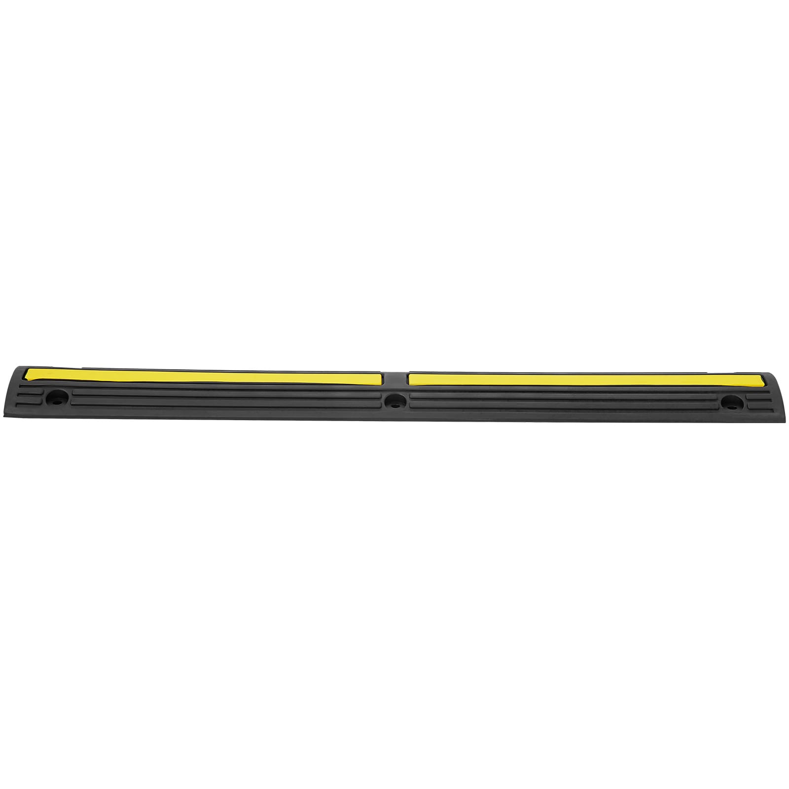 Mecale 4-Pack 1-Channel Rubber Floor Cord Cover 18000-lb Cable Protector Ramp 39-in Black Yellow