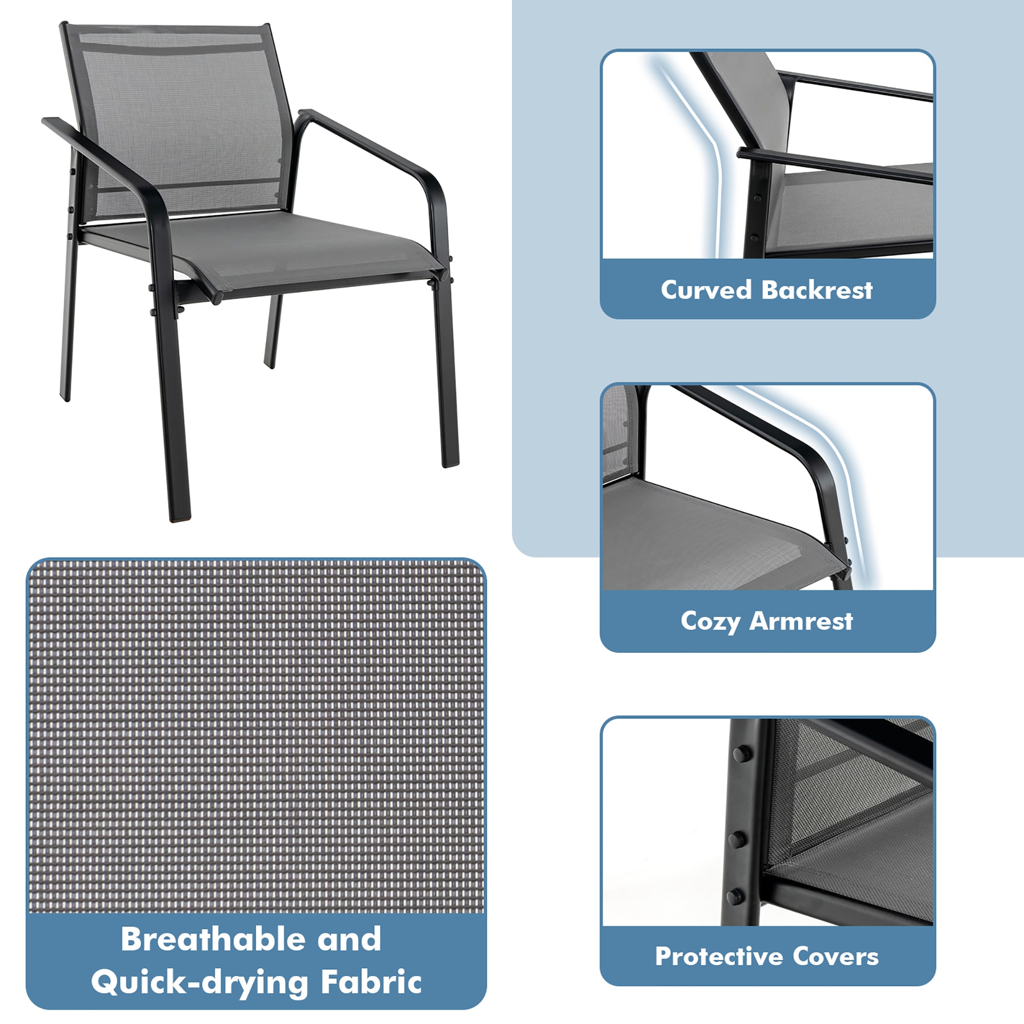 Costway NP10474GR Patio-Conversation-Sets - View #5