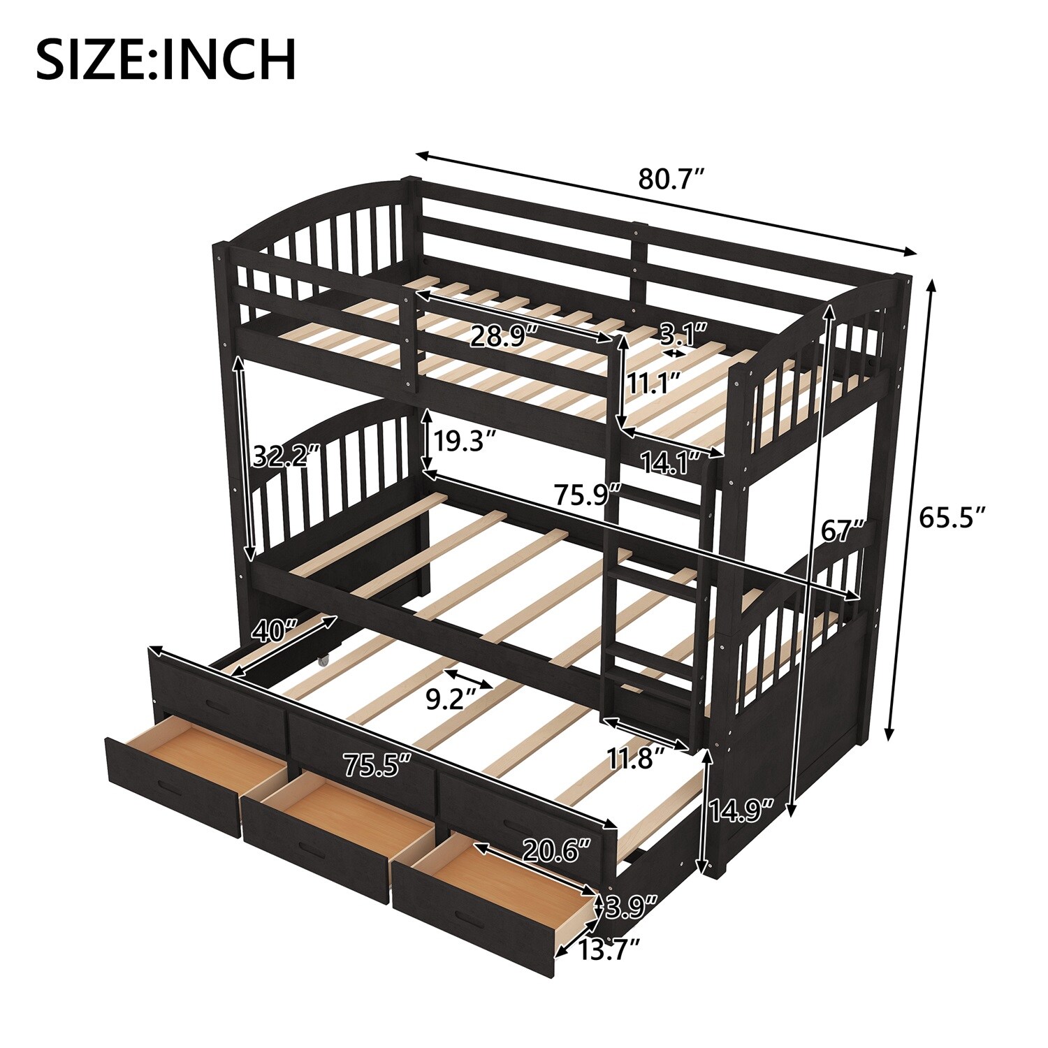 Mondawe MD-TP92AAP Bunk-Beds - View #4