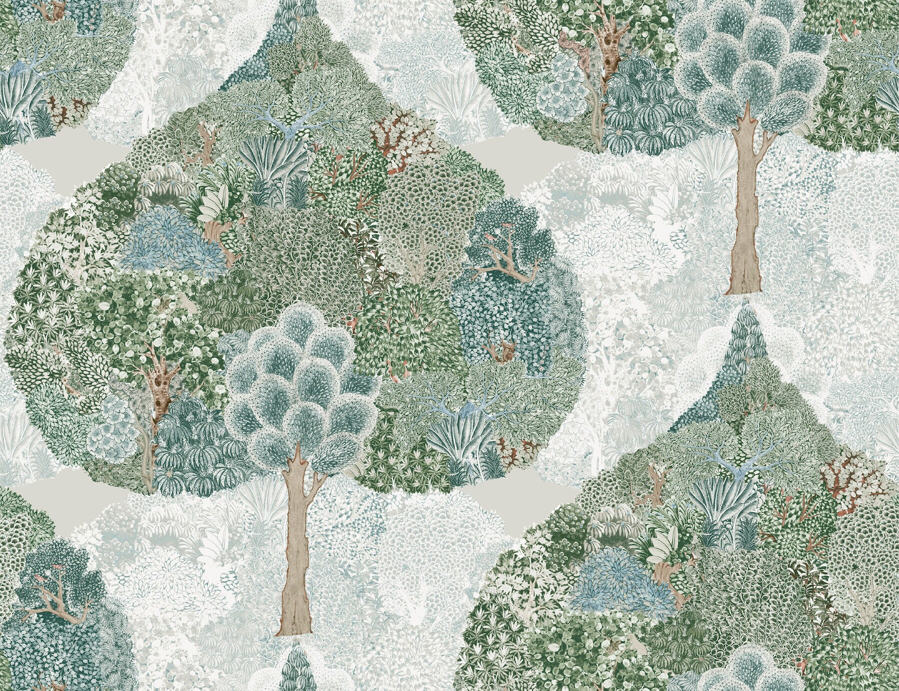 York Wallcoverings BO6701 Bohemian Luxe 60.8-Sq. Feet Teal Paper Ivy/Vines Unpasted Wallpaper