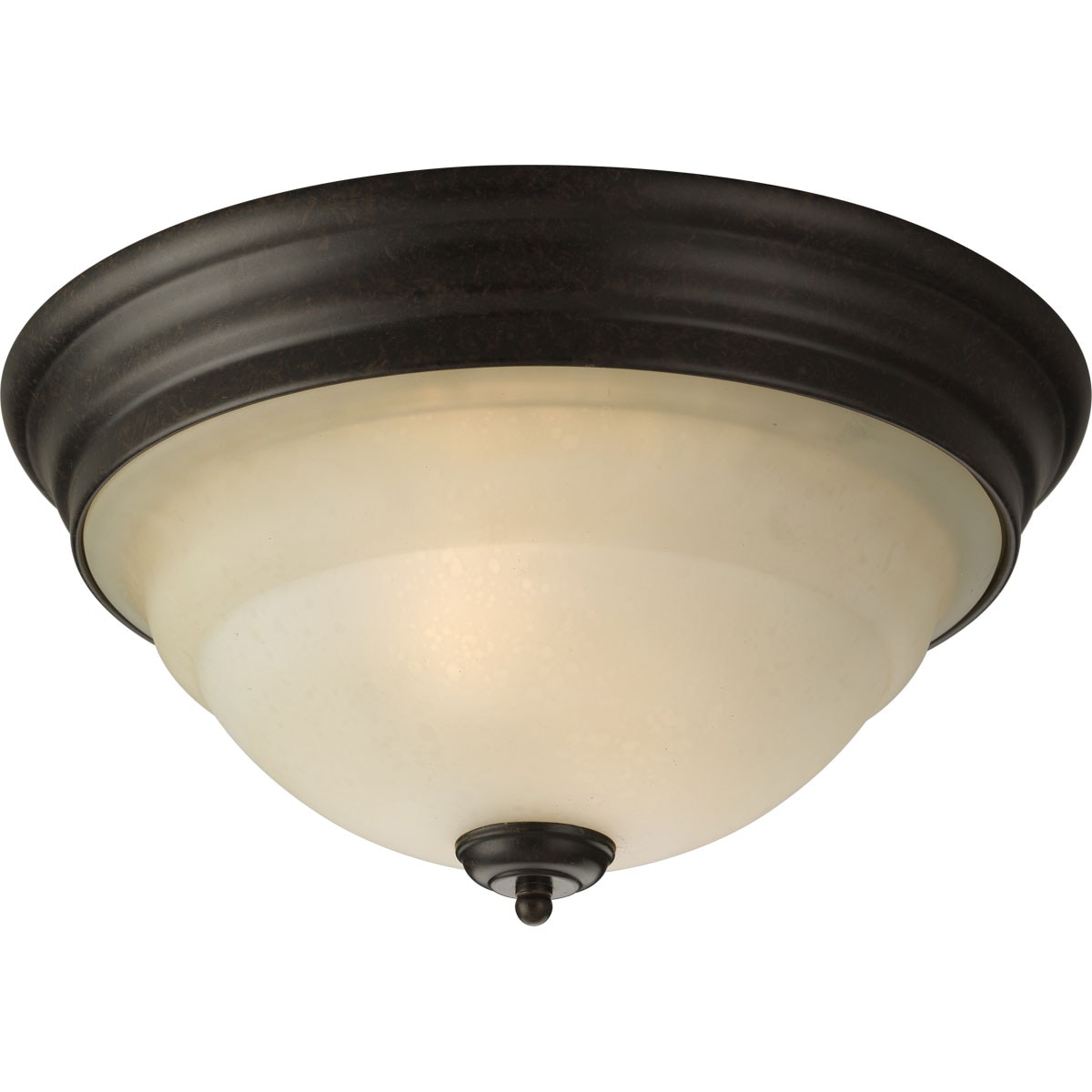 Progress Lighting P3184-77 Torino 2 -Light 14.62-in Bronze Flush Mount Light