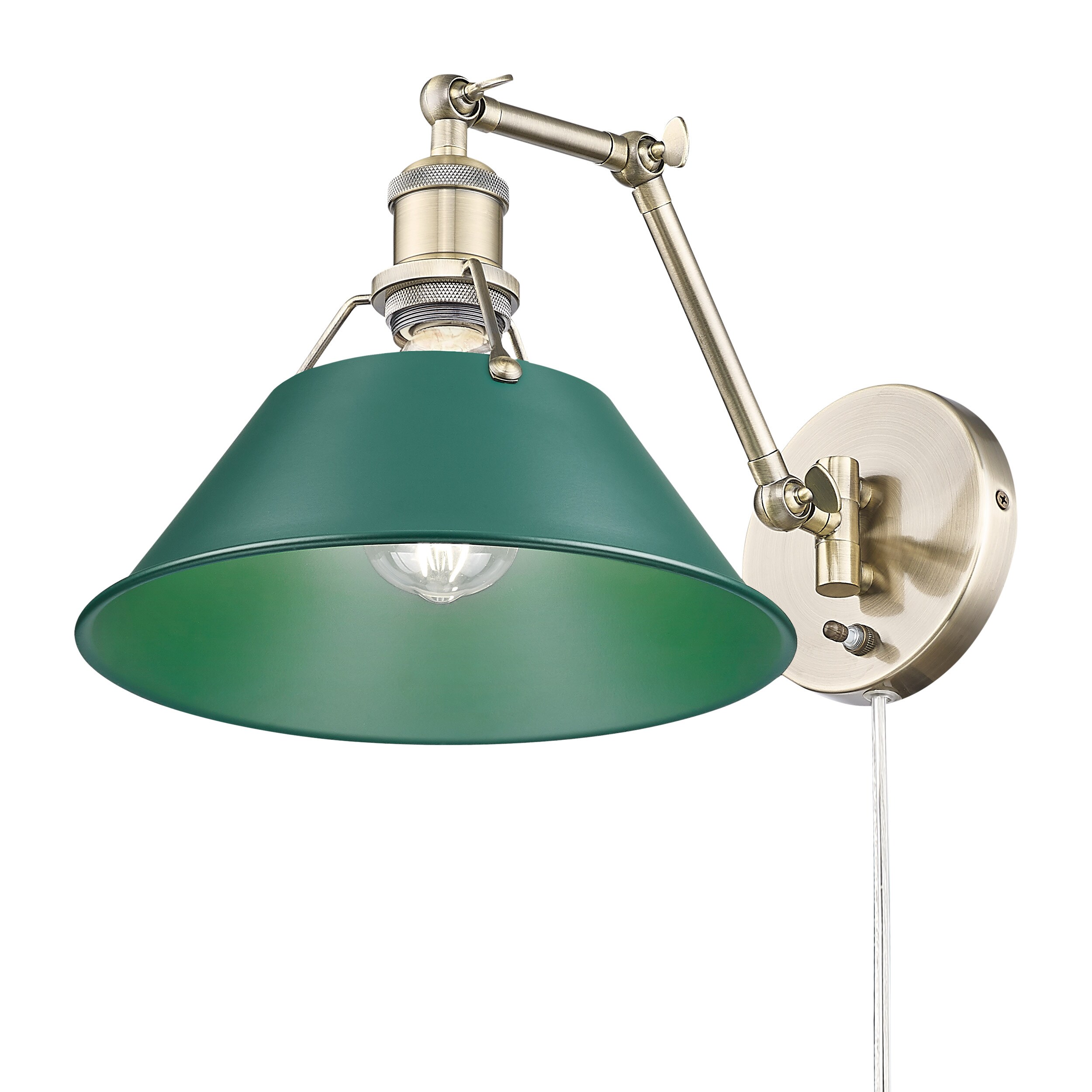 Golden Lighting 3306-A1W AB-GN Orwell 11.5-in 1 -Light Gold Transitional Vanity light