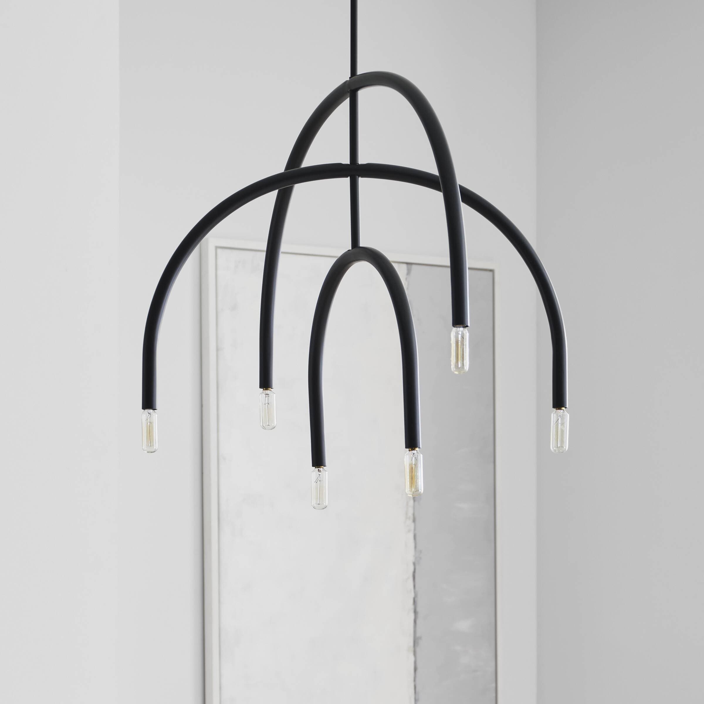 Hadden 6-Light Midnight Black Modern Chandelier