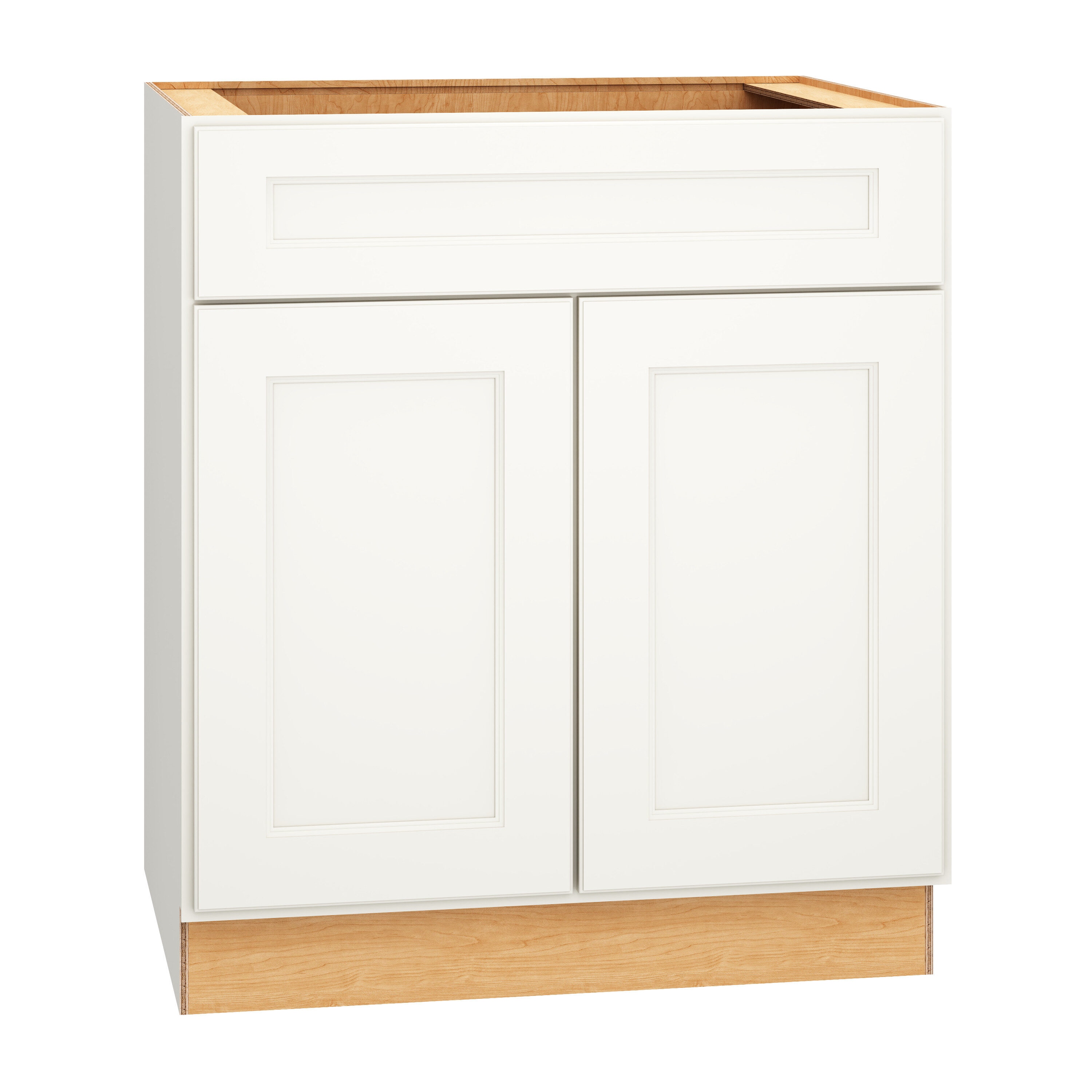 Diamond Express 325 SB30 Macaulay 30-in W x 34.5-in H x 24-in D White Sink Base Fully assembled Plywood Cabinet (Recessed Panel Square)