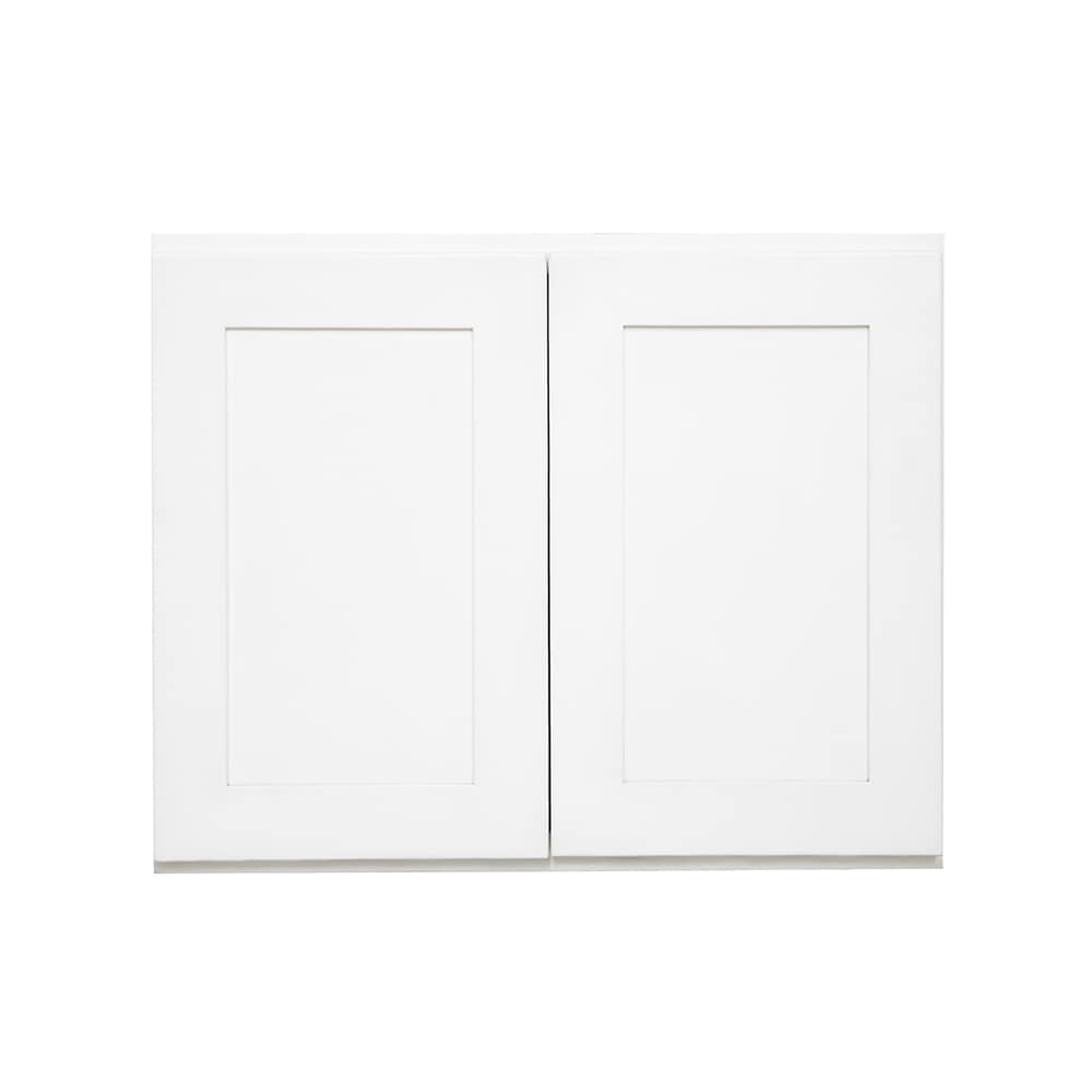 RELIABILT LS-SW-W3024B Fairplay 30-in W x 24-in H x 12-in D White Wall Ready to assemble Plywood Cabinet (Recessed Panel Shaker)