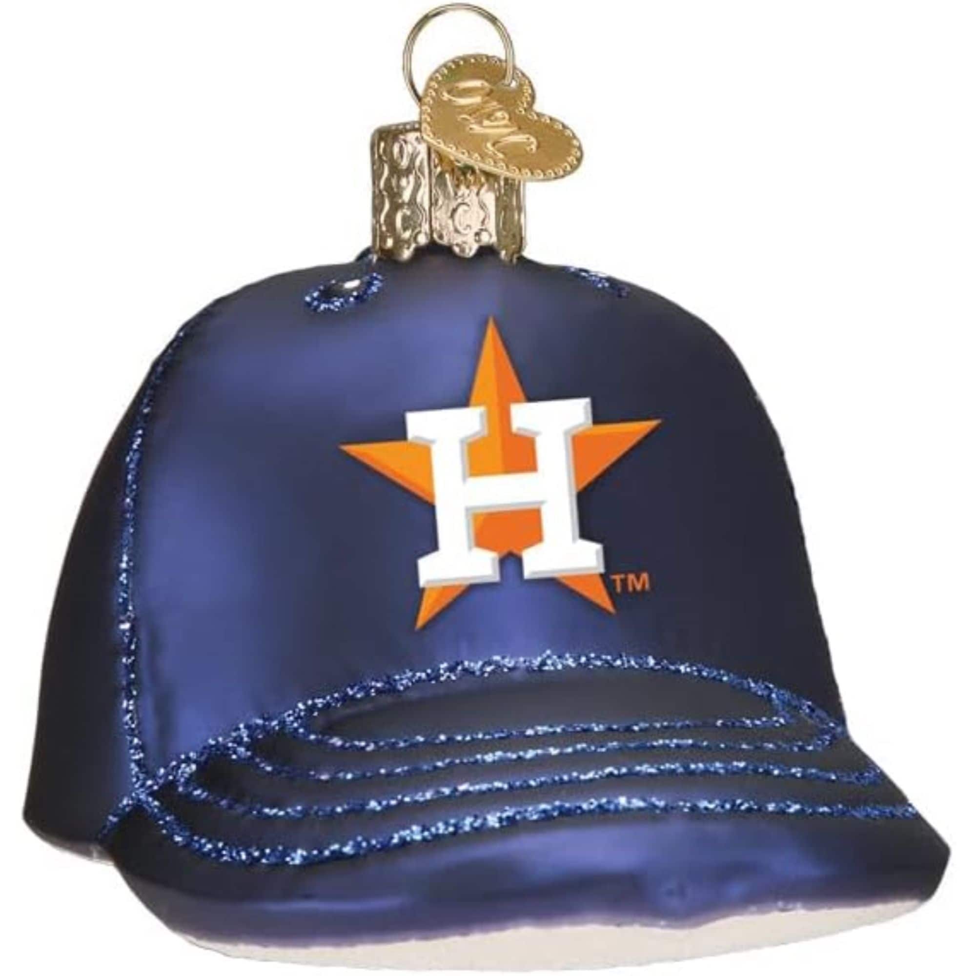 Old World Christmas 729343760197 Blown Glass Ornament for Christmas Tree - Houston Astros Baseball Cap