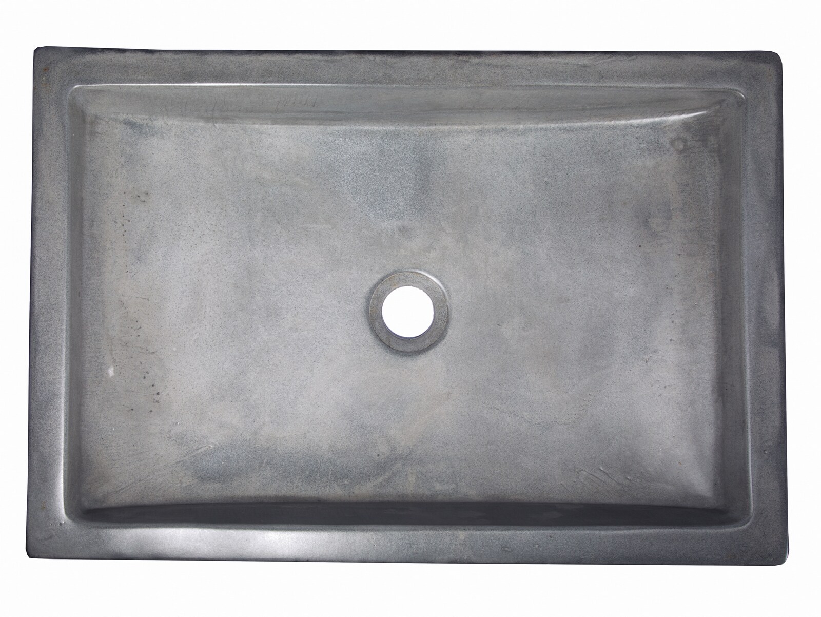 Eden Bath Dark Gray Concrete Vessel Rectangular Modern Bathroom Sink ...